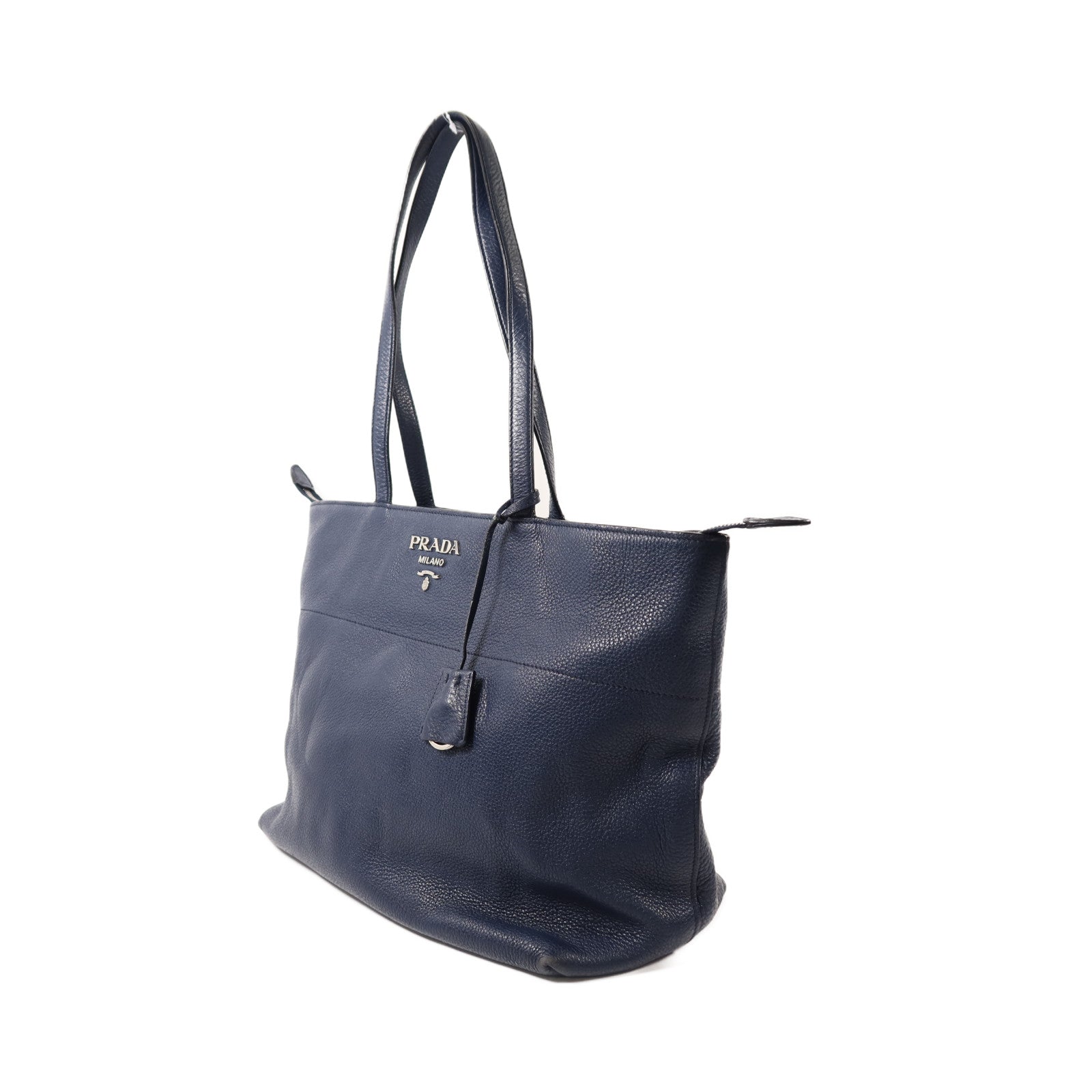 PRADA 牛皮皮革Tote Bag銀扣手挽袋