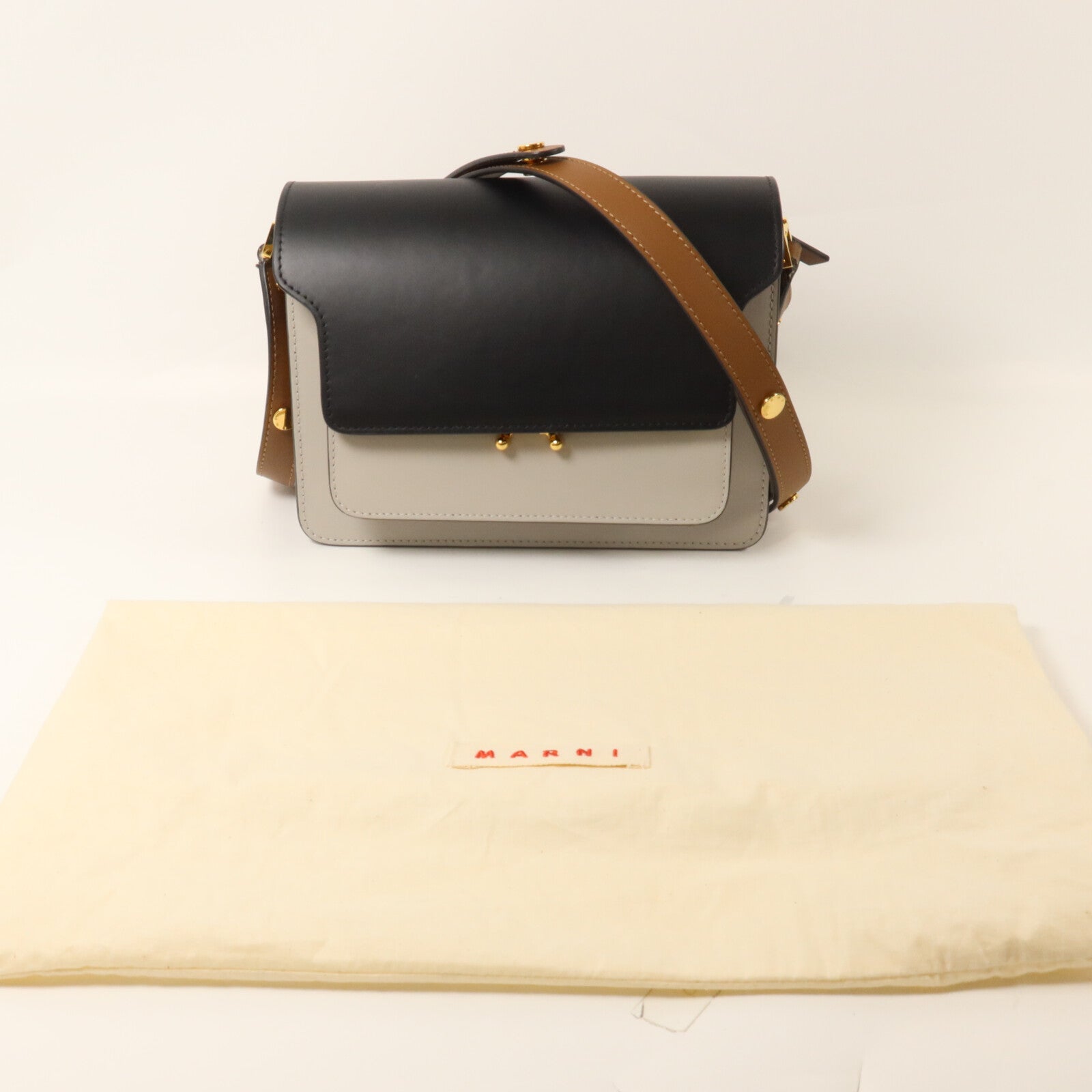 SELECTION 牛皮皮革Marni Trunk肩背袋