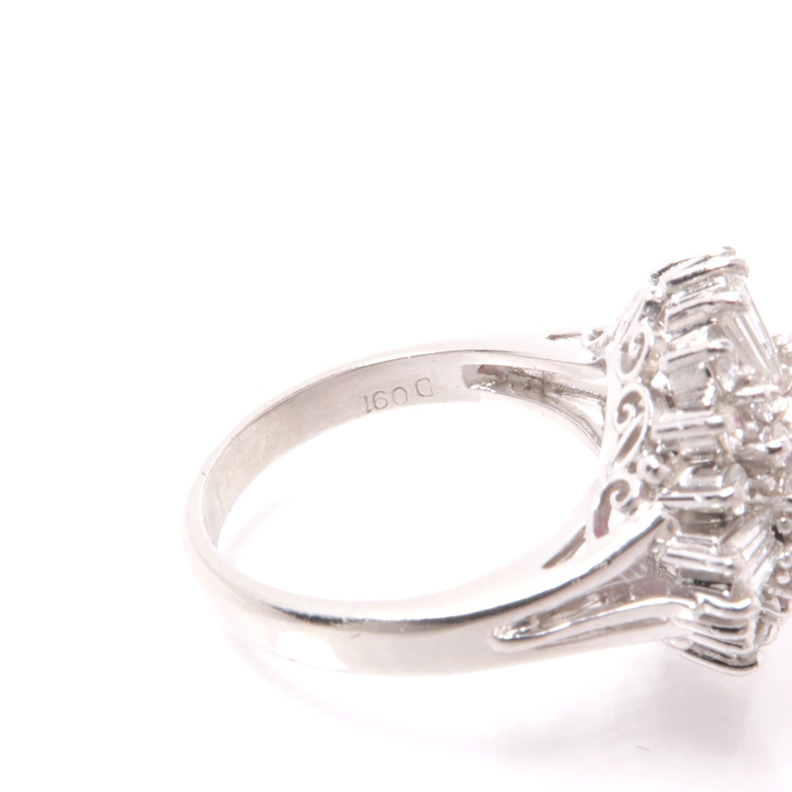 JEWELRY Ruby Diamond Ring Accessories US#4 PT900 Platinum