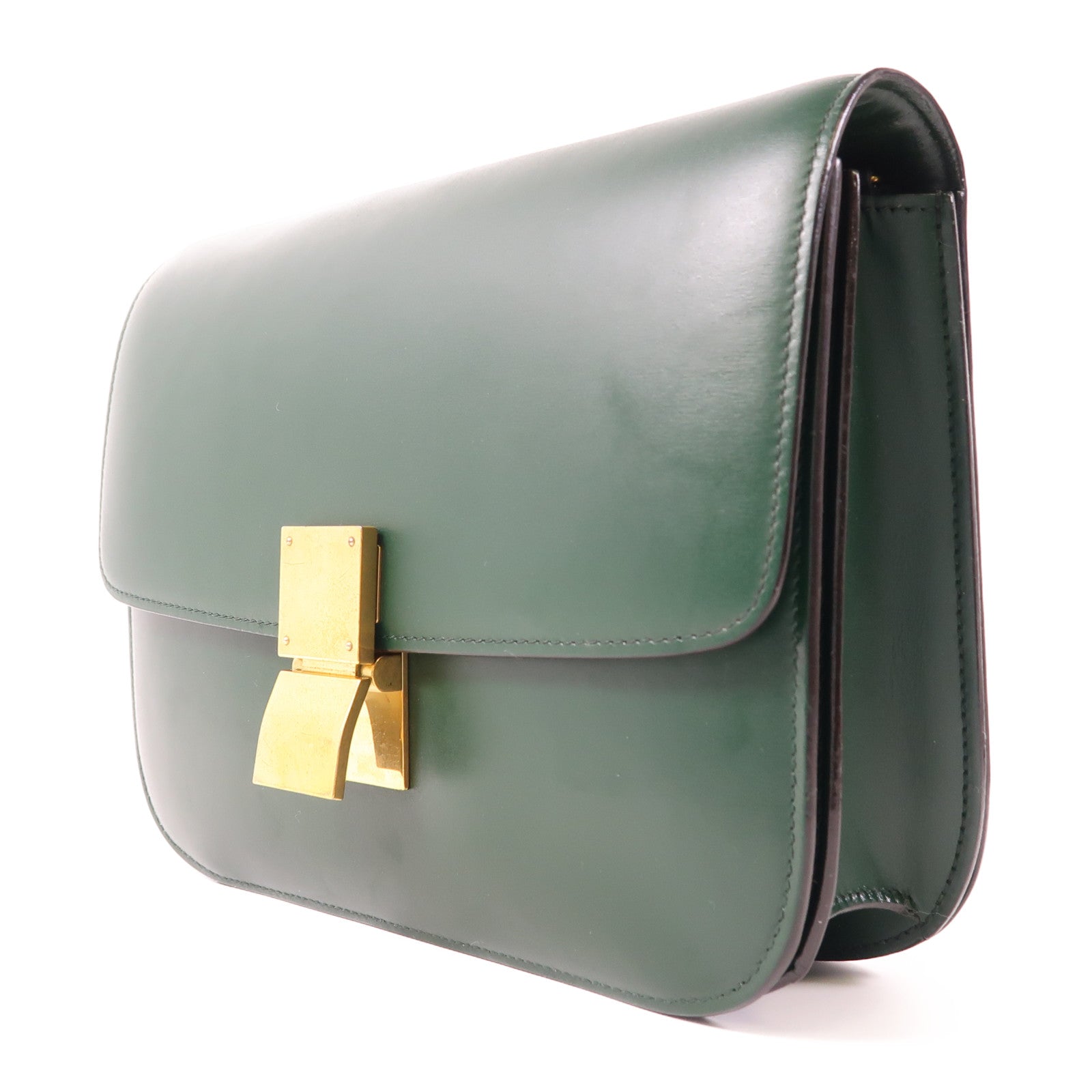 CELINE 牛皮皮革Classic Box金扣肩背袋