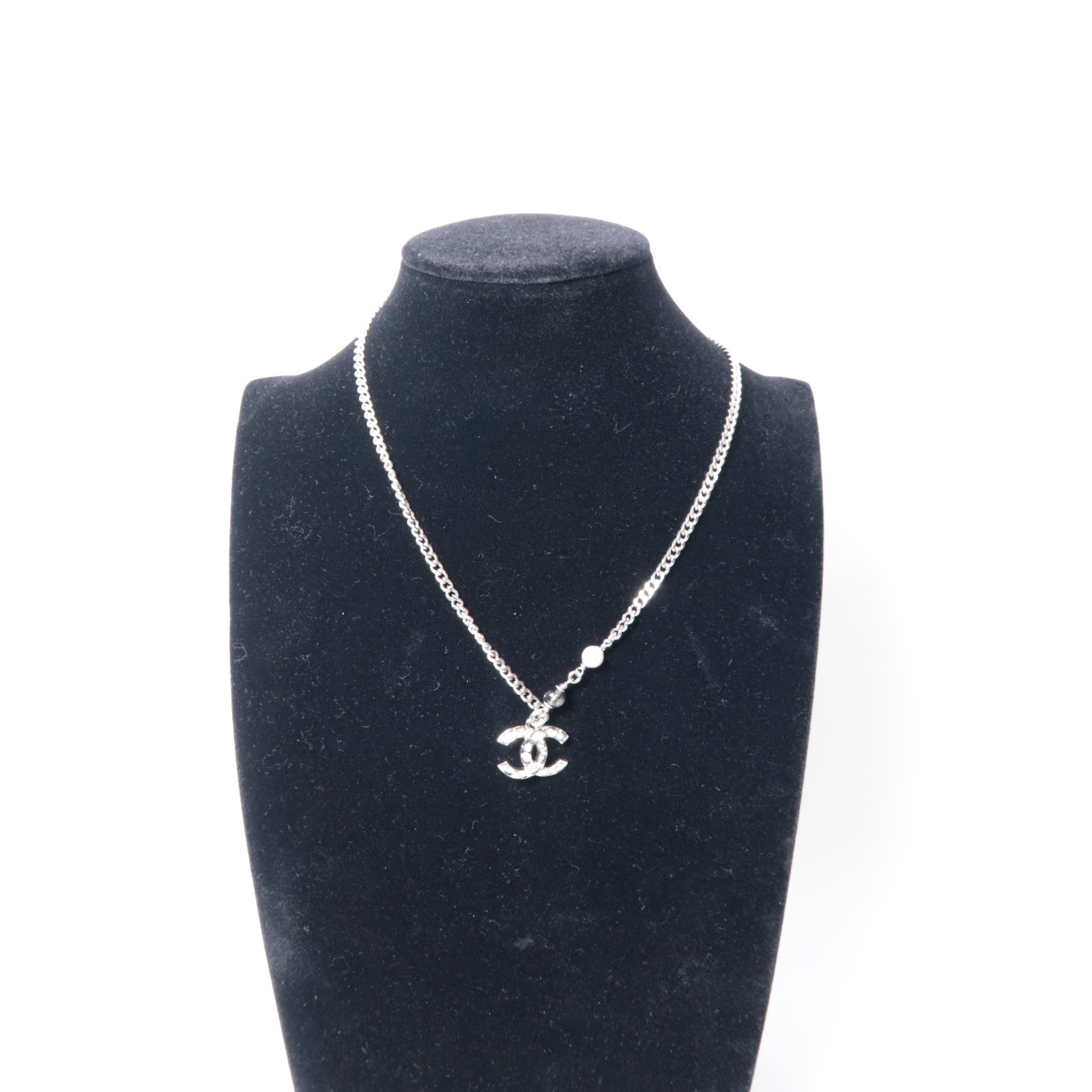 CHANEL 【激減優惠】PVC/金屬Necklace項鍊銀色