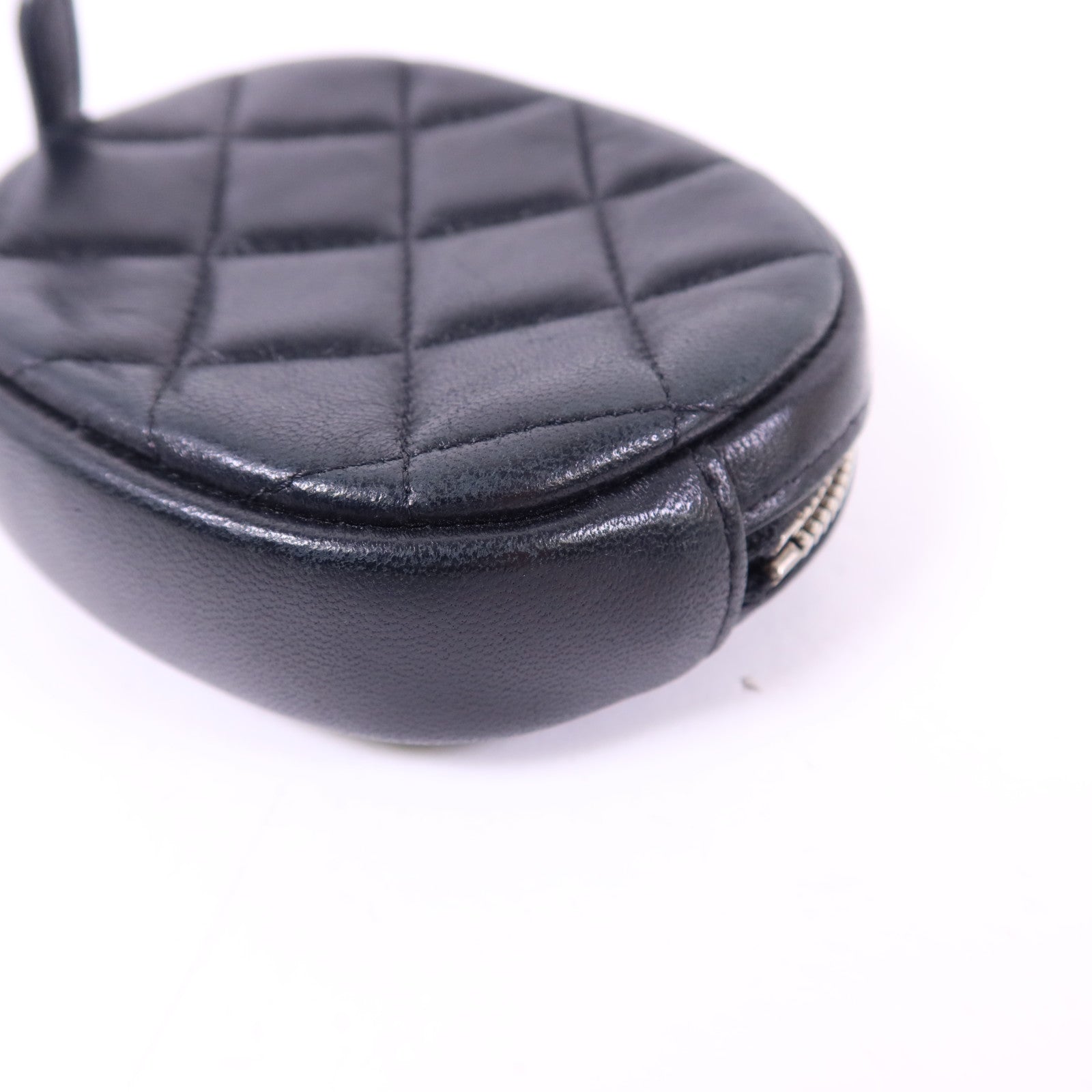 CHANEL 羊皮皮革Coin Case銀扣零錢包