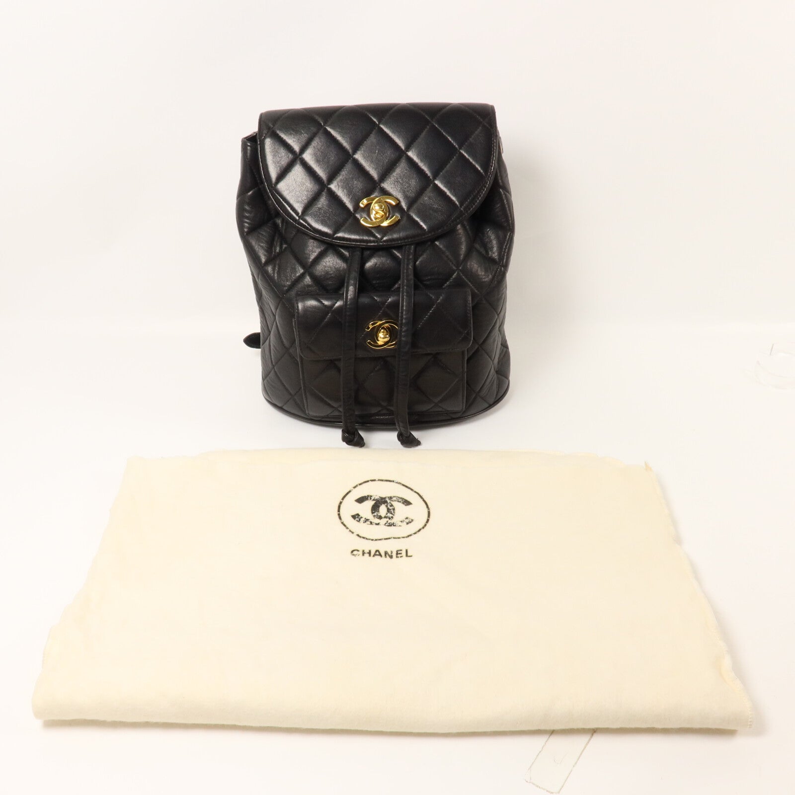 CHANEL 羊皮皮革Vintage Backpack鏈帶背包