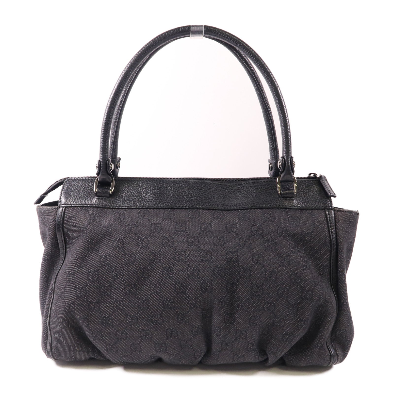 GUCCI 帆布Shoulder Bag銀扣肩背袋