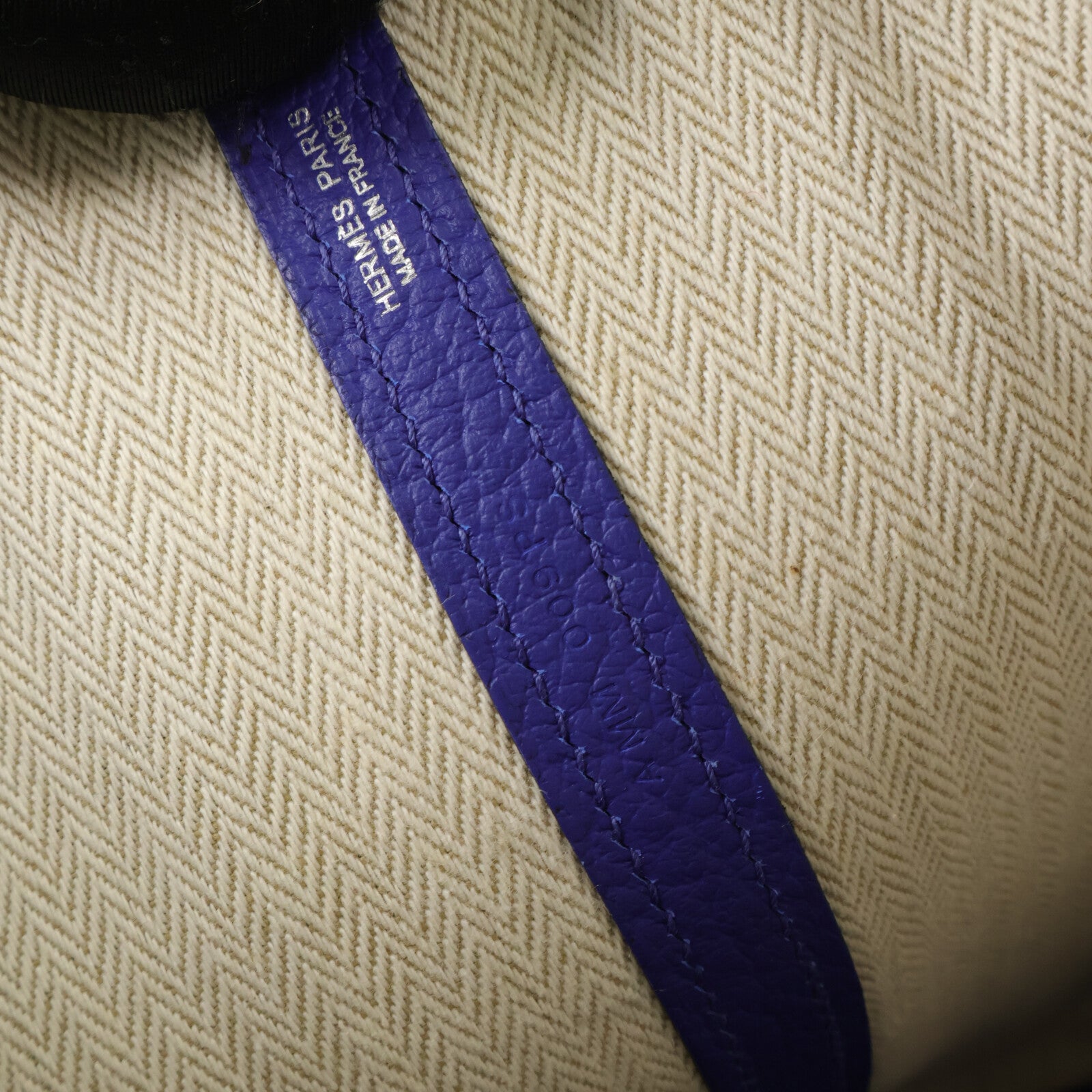 HERMES Negonda皮革GardenParty PM手挽袋Bleu Royal