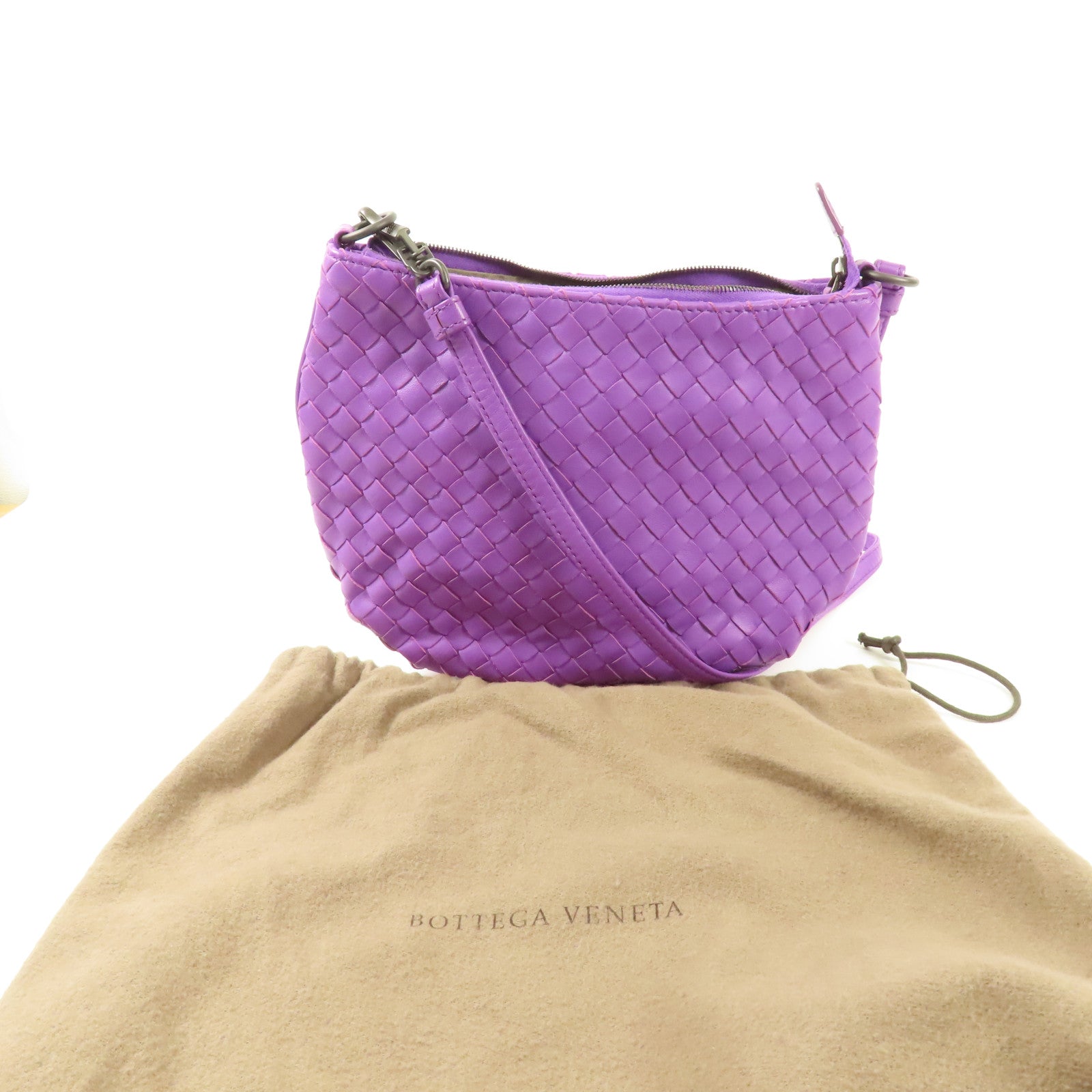 BOTTEGA VENETA 牛皮皮革Shoulder Bag黑扣肩背袋