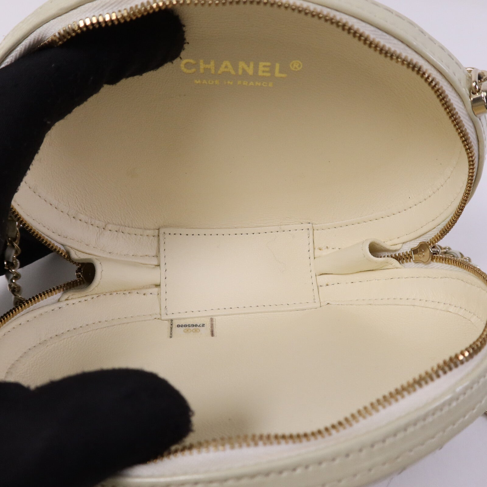 CHANEL 牛皮皮革La Pausa Evening Bag金扣鏈帶肩背袋