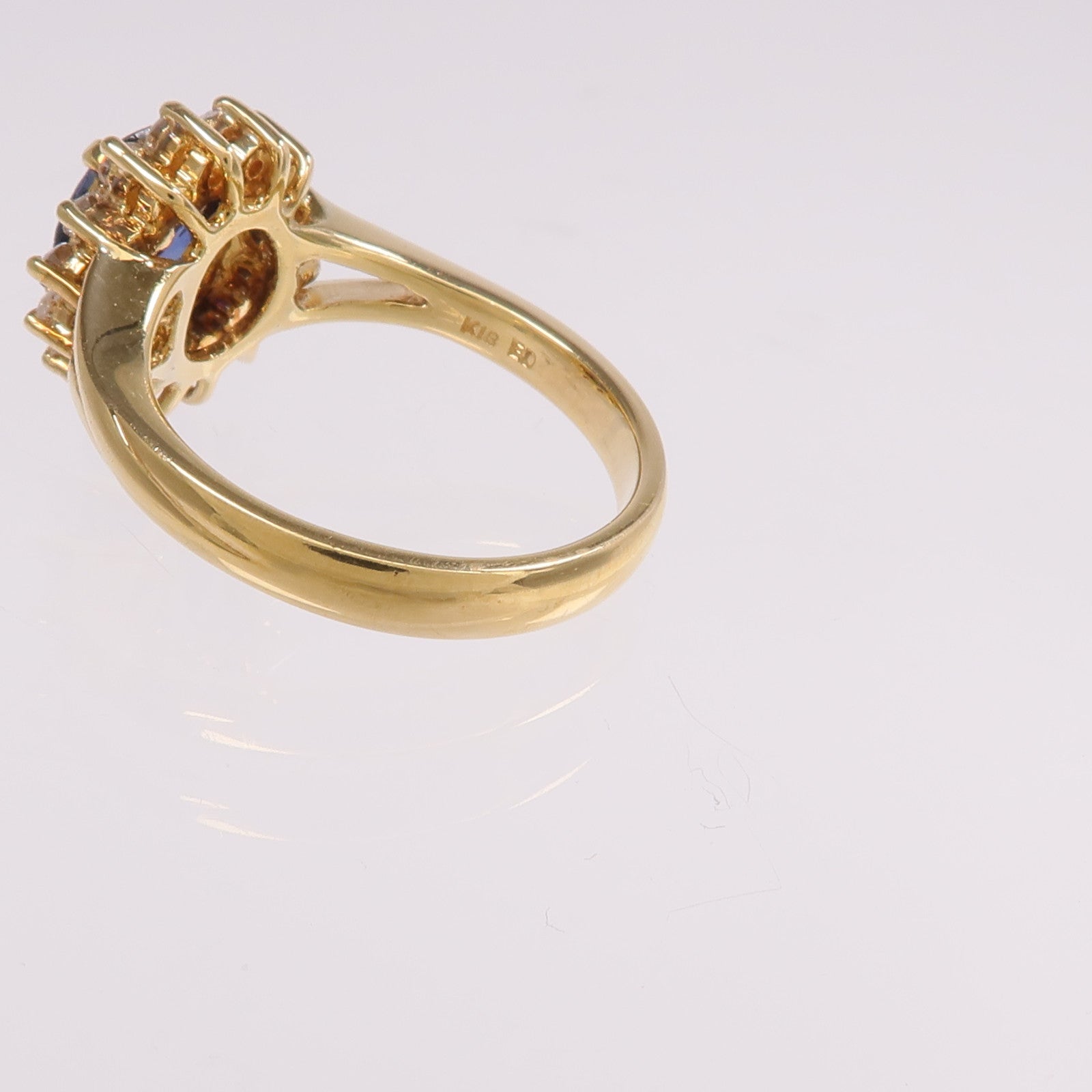 JEWELRY 18K黃金Sapphire Diamond Ring藍寶石/鑽石戒指