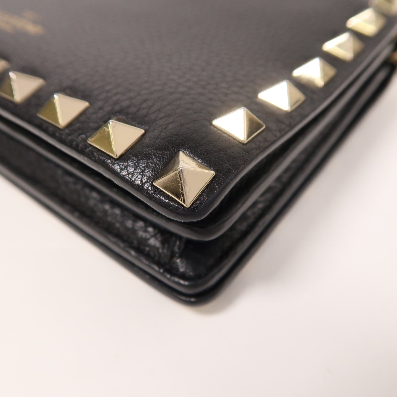 Valentino 牛皮皮革Chain Shoulder金扣鏈帶肩背袋