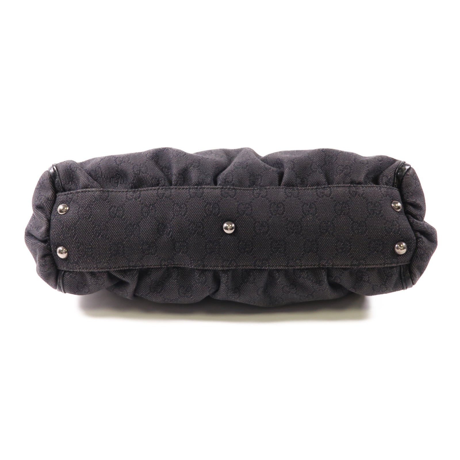 GUCCI 帆布Shoulder Bag銀扣肩背袋