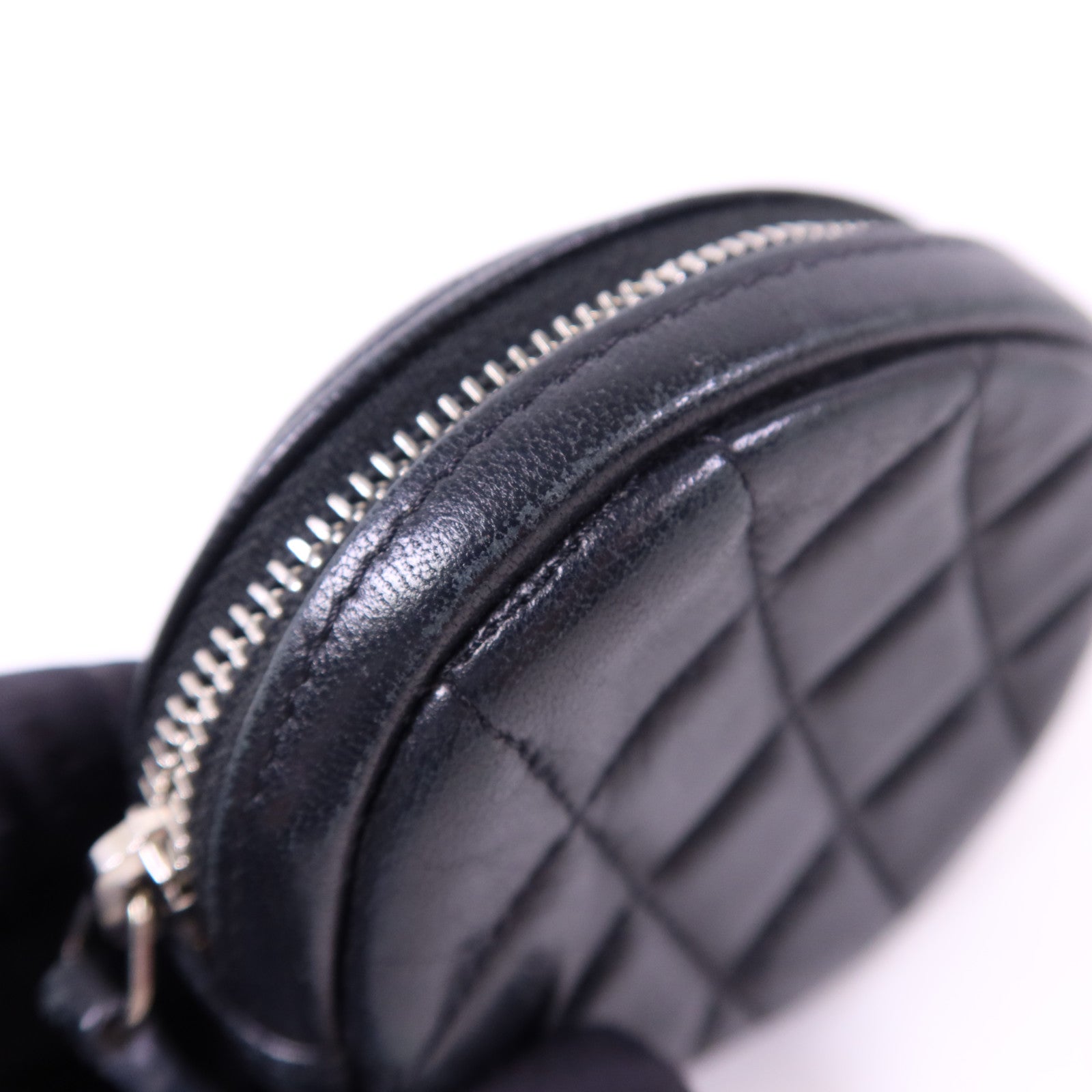 CHANEL 羊皮皮革Coin Case銀扣零錢包