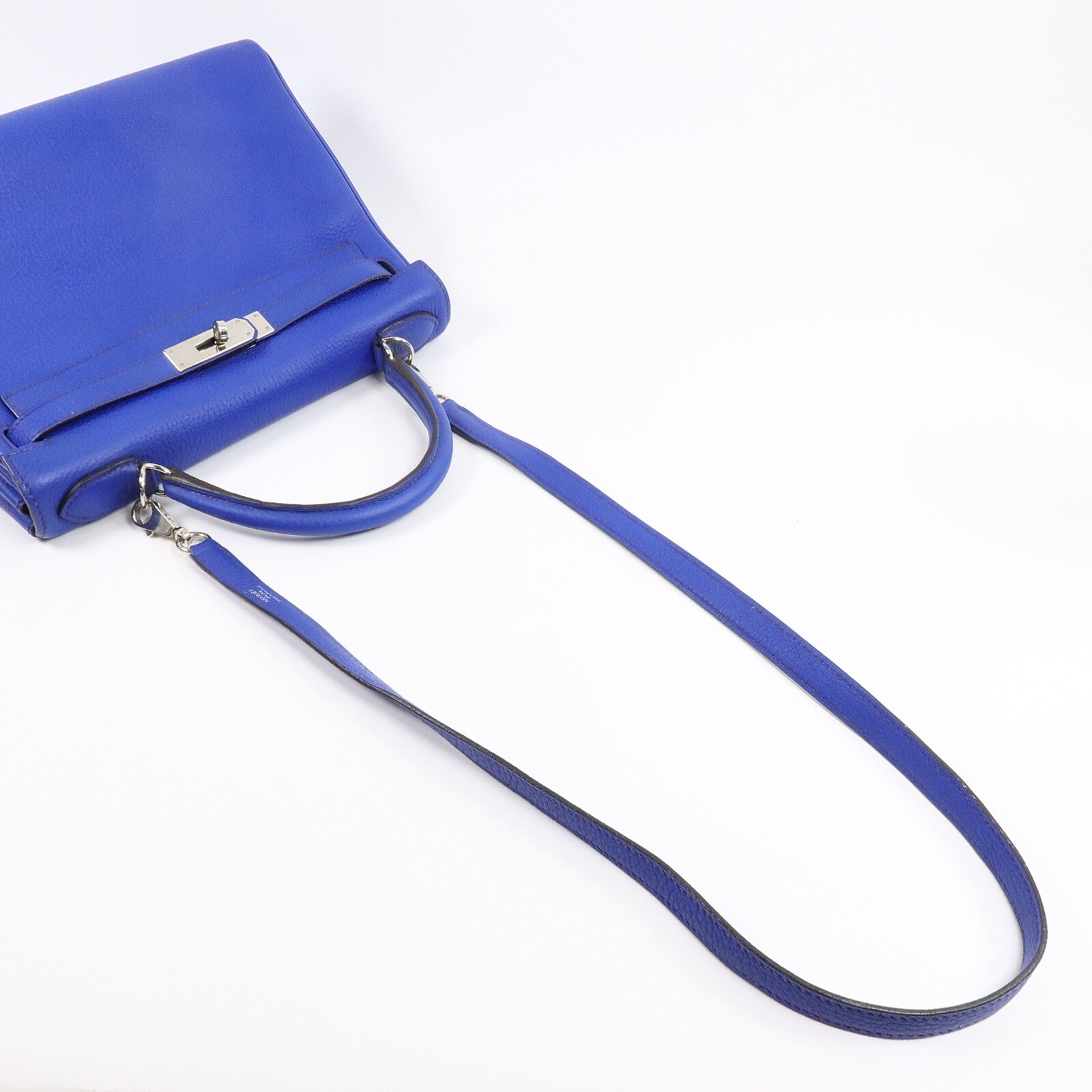 HERMES Togo皮革Kelly 28手挽肩背兩用袋Electric Blue
