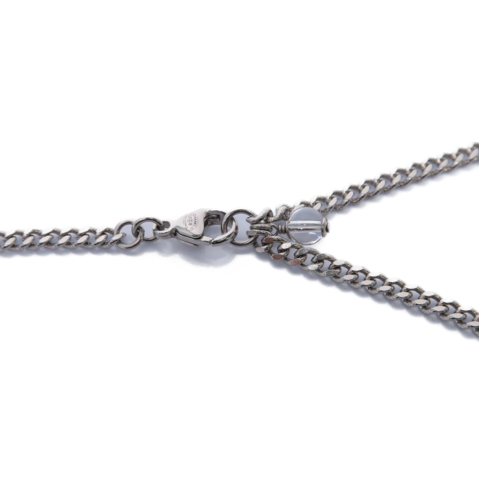 CHANEL 【激減優惠】PVC/金屬Necklace項鍊銀色