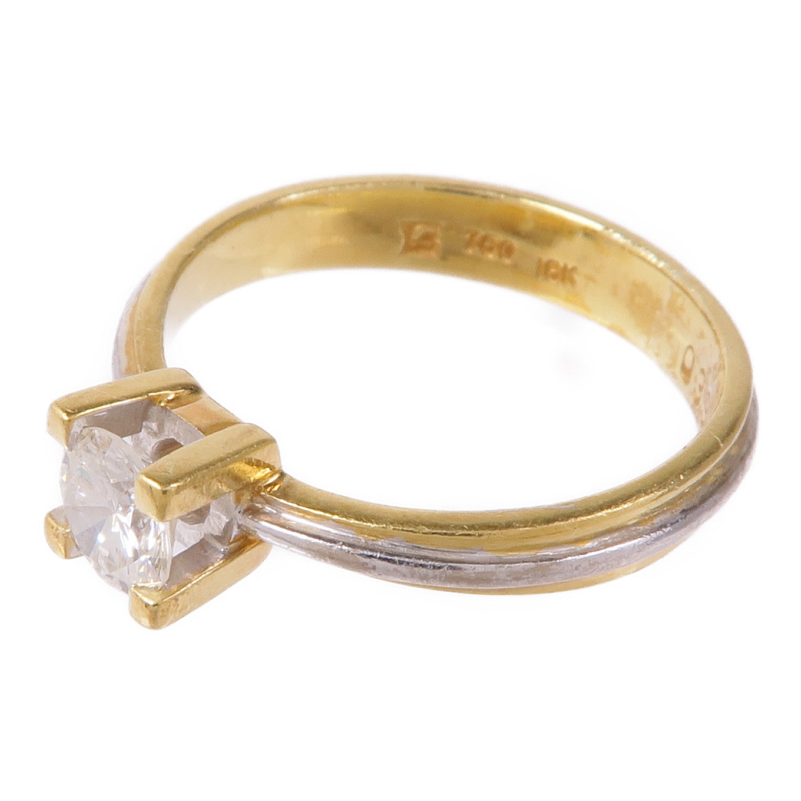 JEWELRY 【激減優惠】18K黃金/白金Diamond Ring鑽石戒指US#4.25