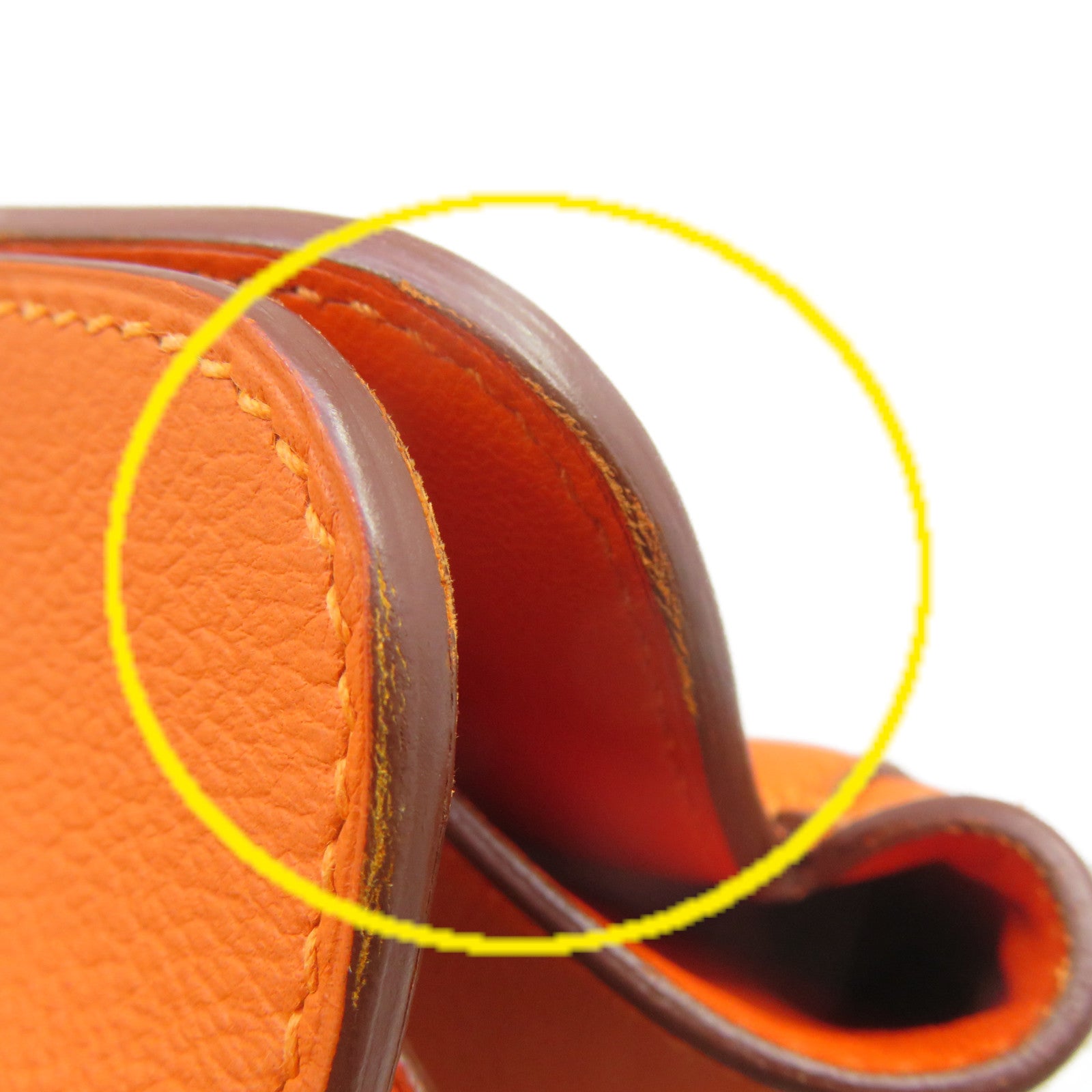 HERMES Evercolour皮革Toolbox 26 2way Shoulder Bag银扣手挽肩背两用袋Orange橙色