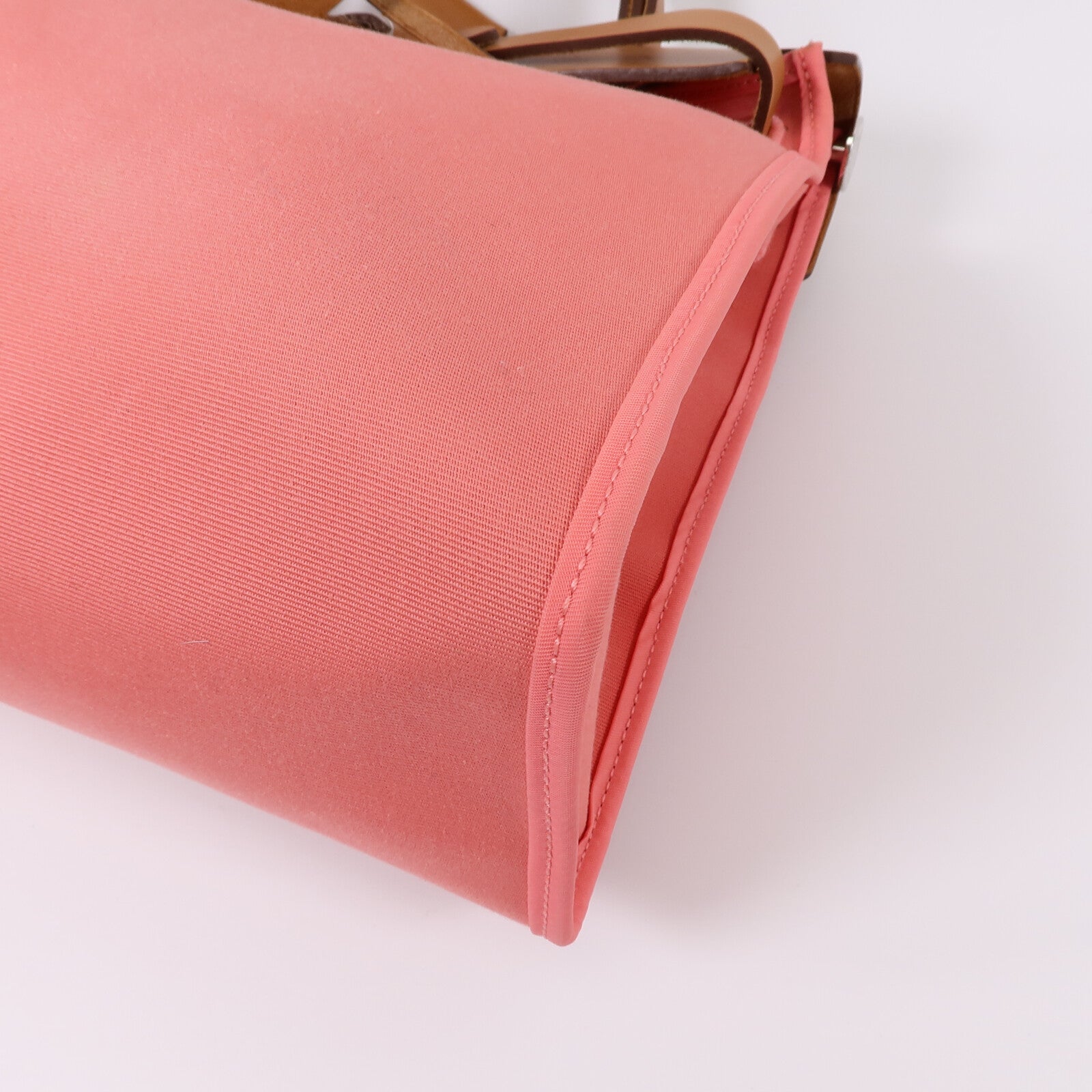 HERMES 帆布Herbag PM手挽肩背兩用袋Rose Azalee