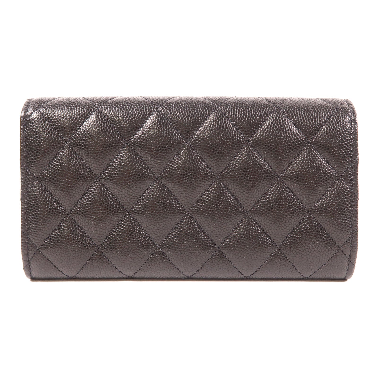 CHANEL 牛皮皮革Long Wallet金扣長錢包