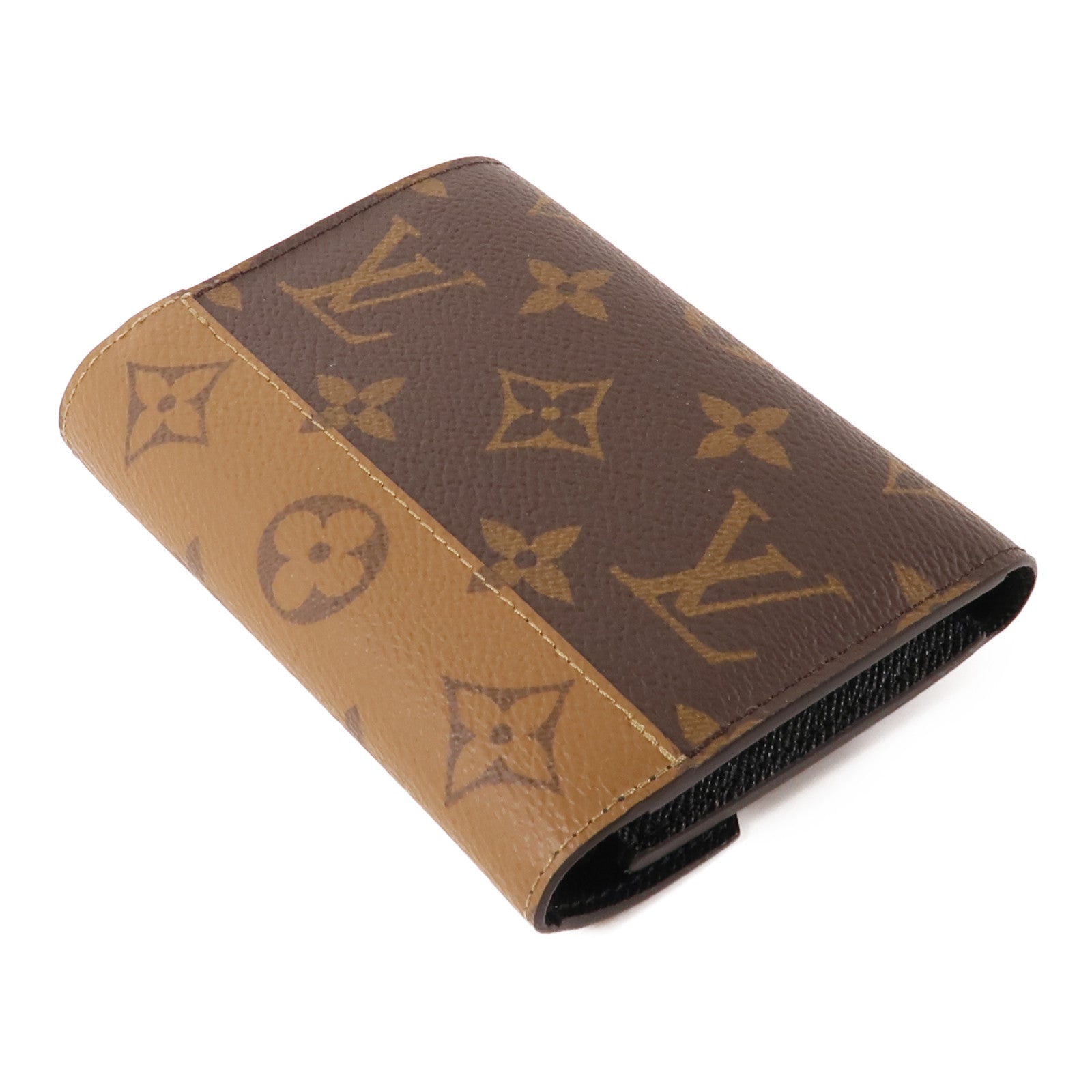 LOUIS VUITTON Monogram/Monogram Reverse Victorine Wallet金扣錢包棕色