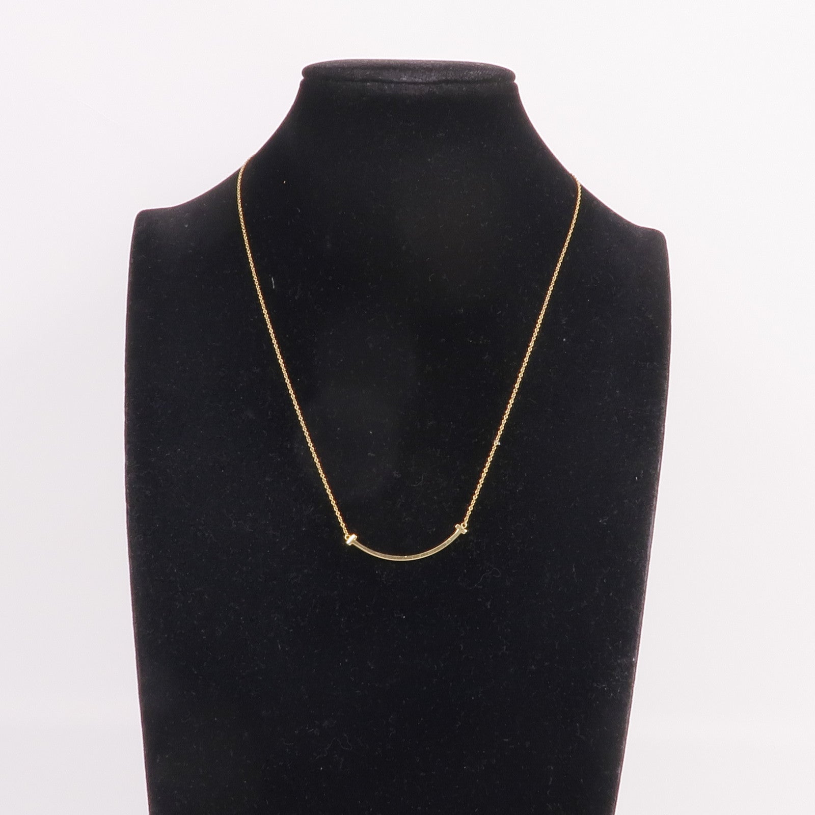 TIFFANY＆CO 18K黃金T Smile Necklace項鍊