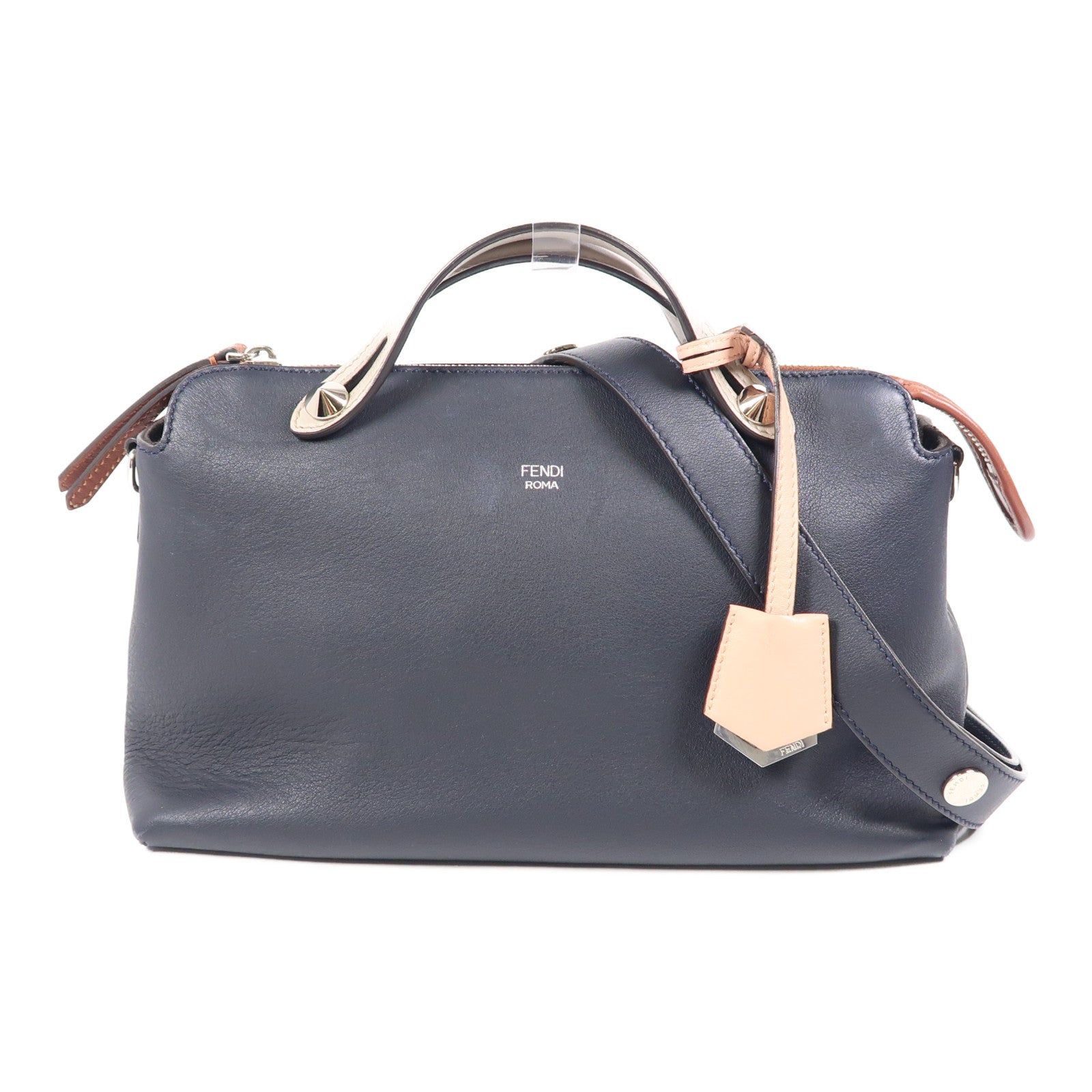 FENDI 牛皮皮革By The Way銀扣手挽肩背兩用袋