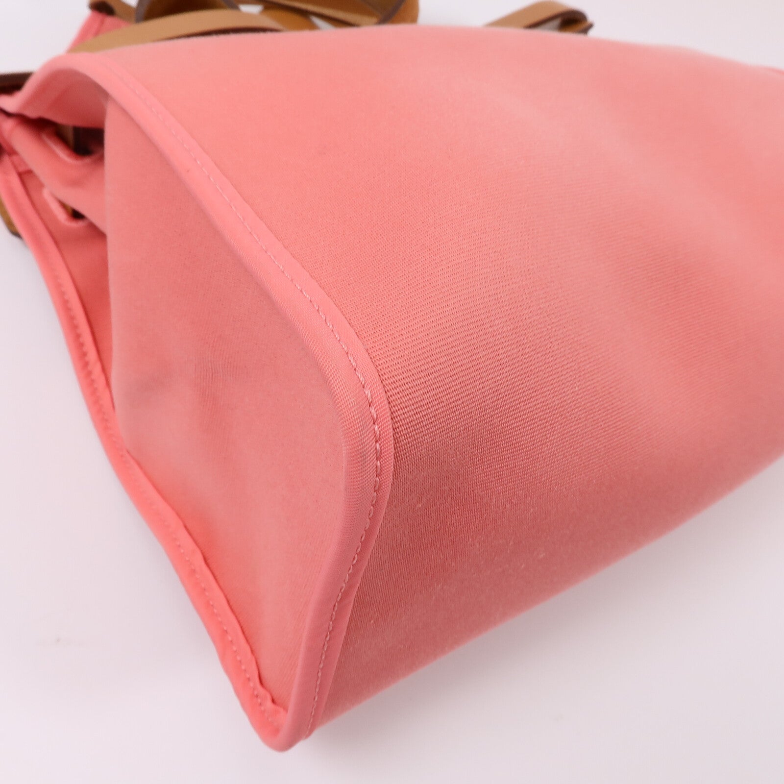 HERMES 帆布Herbag PM手挽肩背兩用袋Rose Azalee