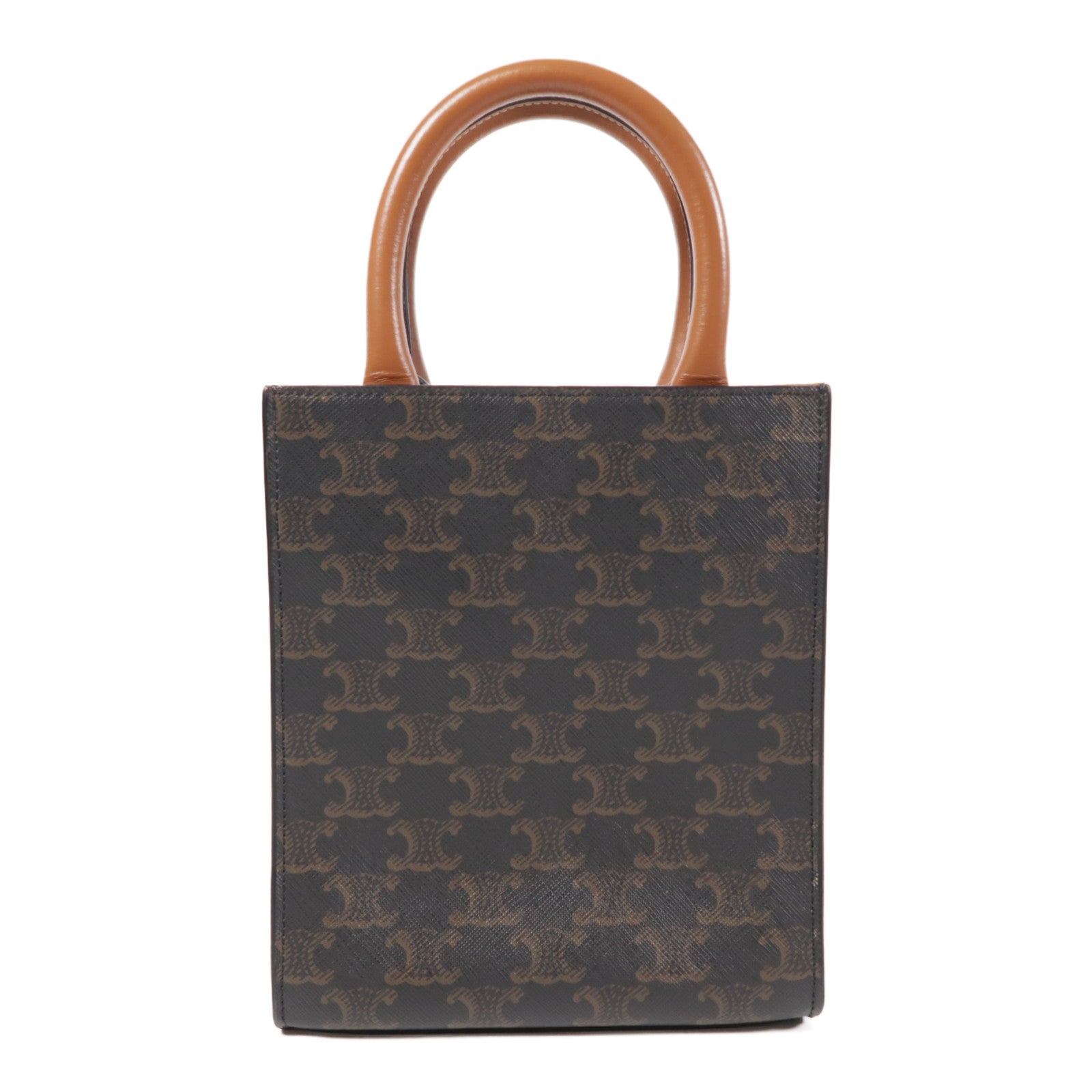 CELINE 塗層帆布Mini Vertical Cabas金扣手挽肩背兩用袋