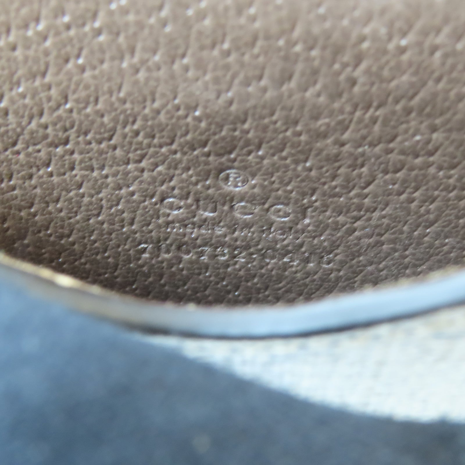 GUCCI 塗層帆布Phone Case金扣肩背袋棕色