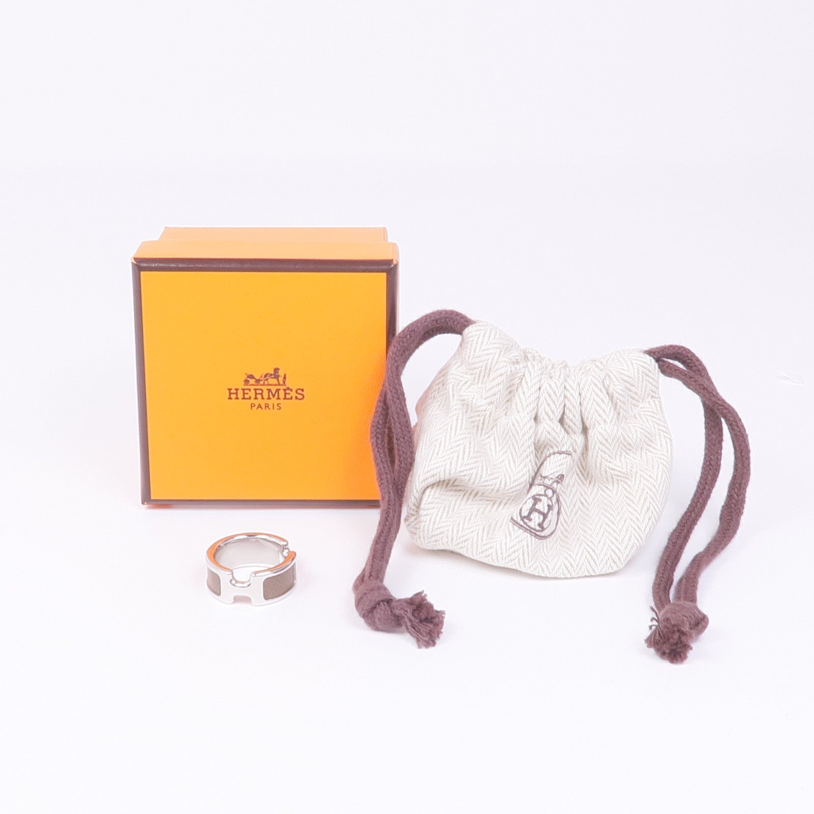 HERMES 金屬Olympe Ring戒指Etoupe