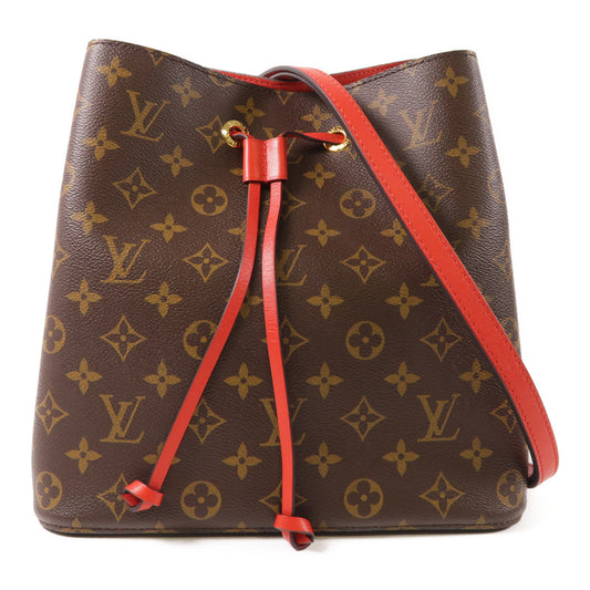 LOUIS VUITTON Monogram Neo Noe Bucket Bag金扣肩背袋Coquelicot/紅色