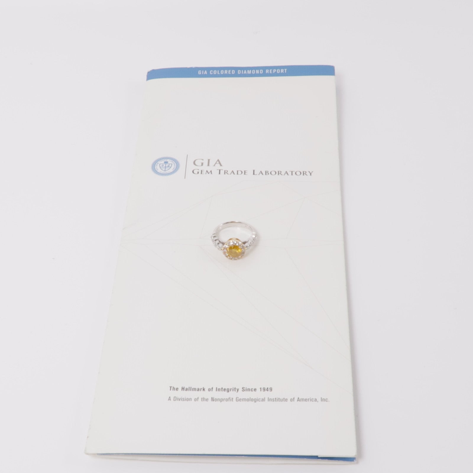 JEWELRY 18K白金Yellow Diamond Ring鑽石戒指US#5