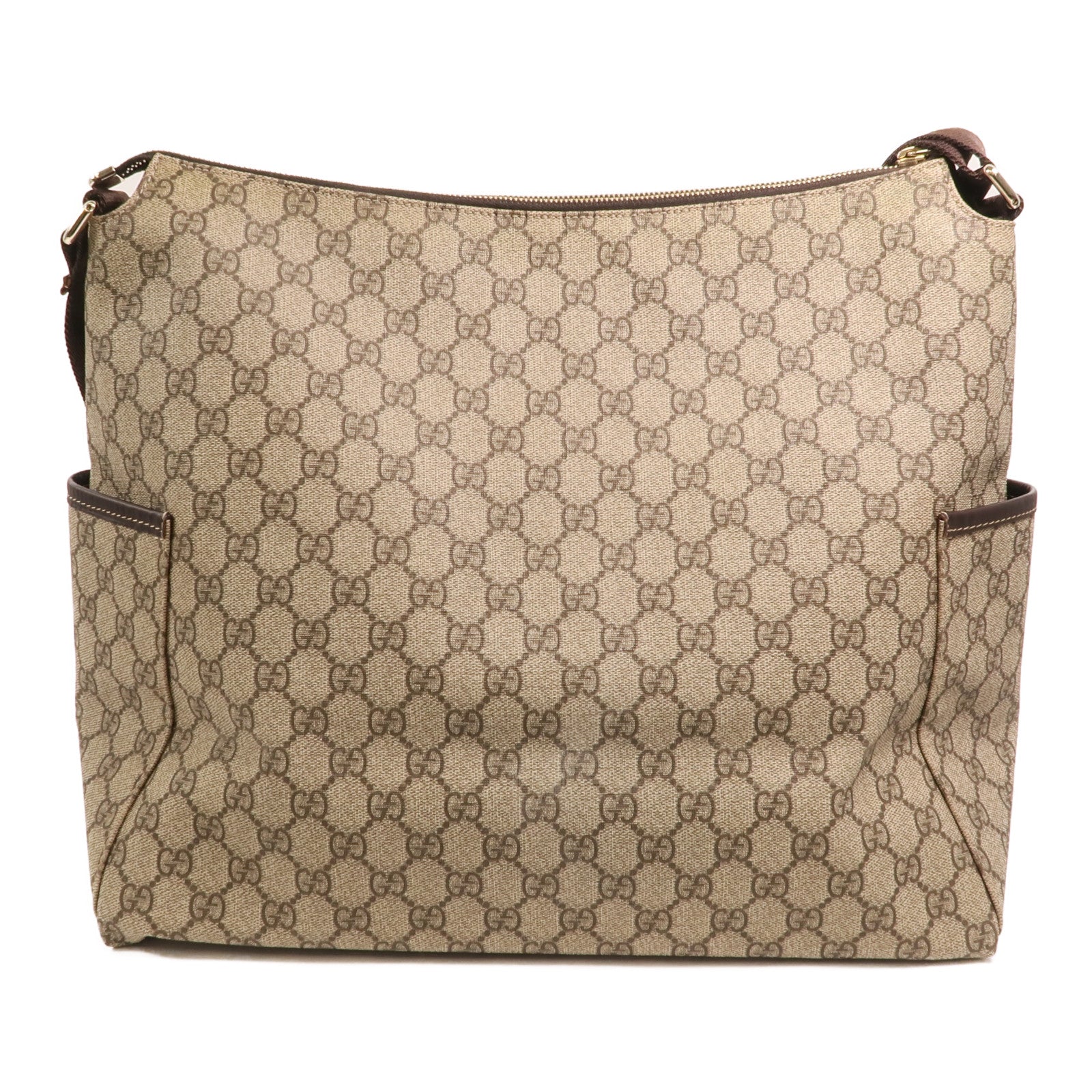 GUCCI 塗層帆布Shoulder Bag金扣肩背袋