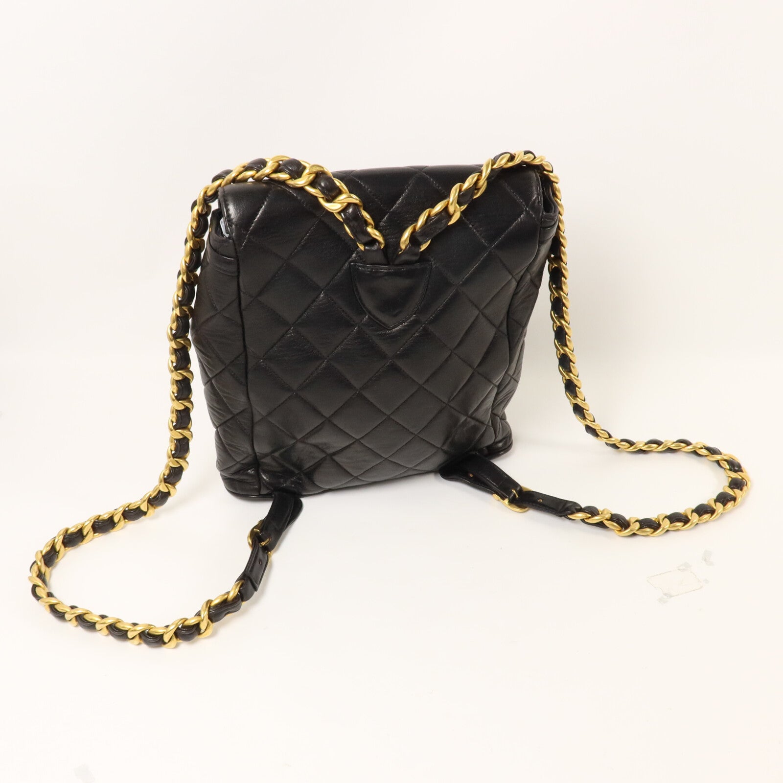 CHANEL 羊皮皮革Vintage Backpack鏈帶背包