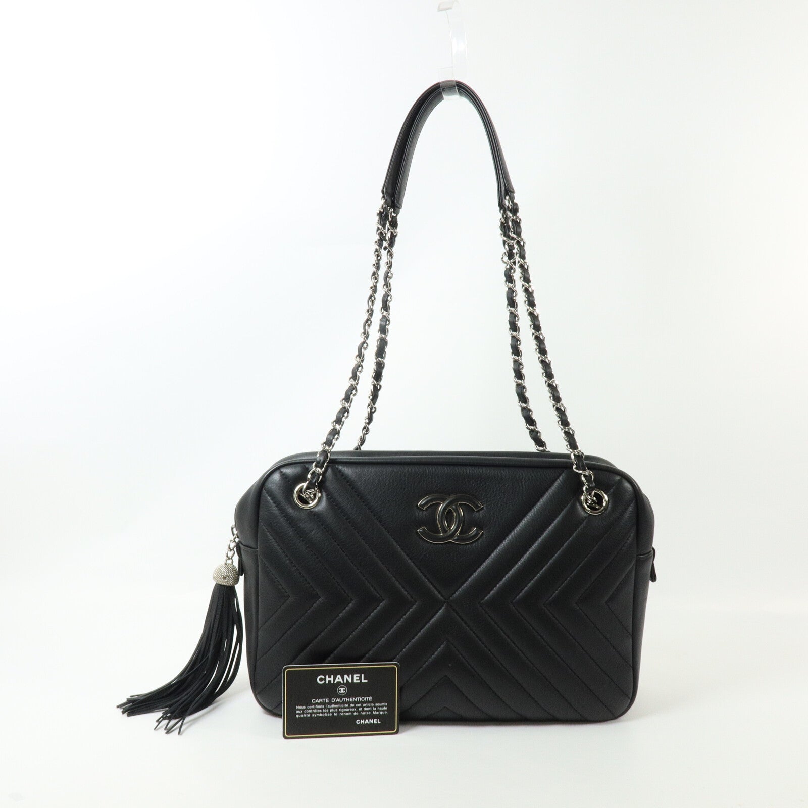 CHANEL 牛皮皮革Shoulder Bag 鏈帶肩背袋