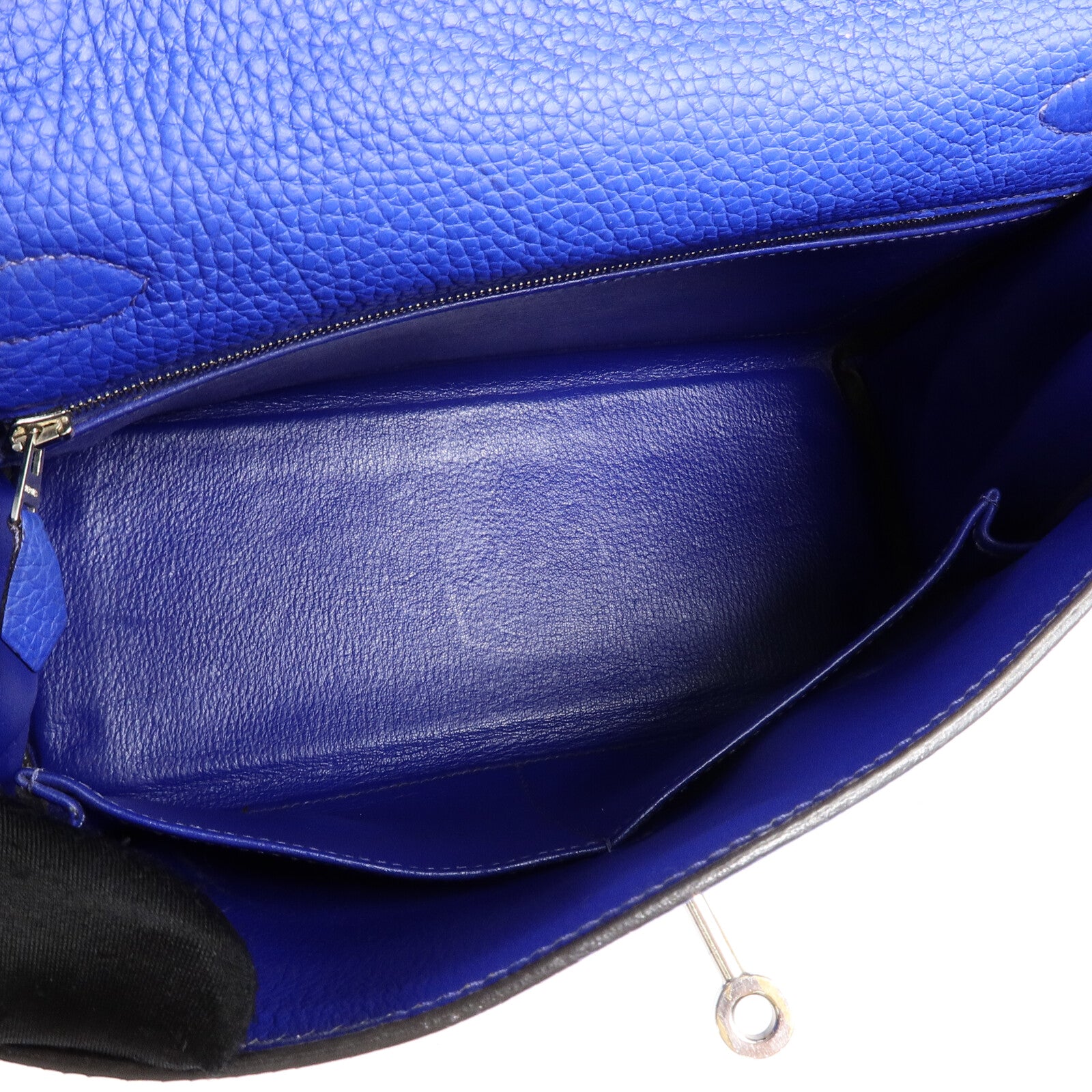 HERMES Togo皮革Kelly 28手挽肩背兩用袋Electric Blue