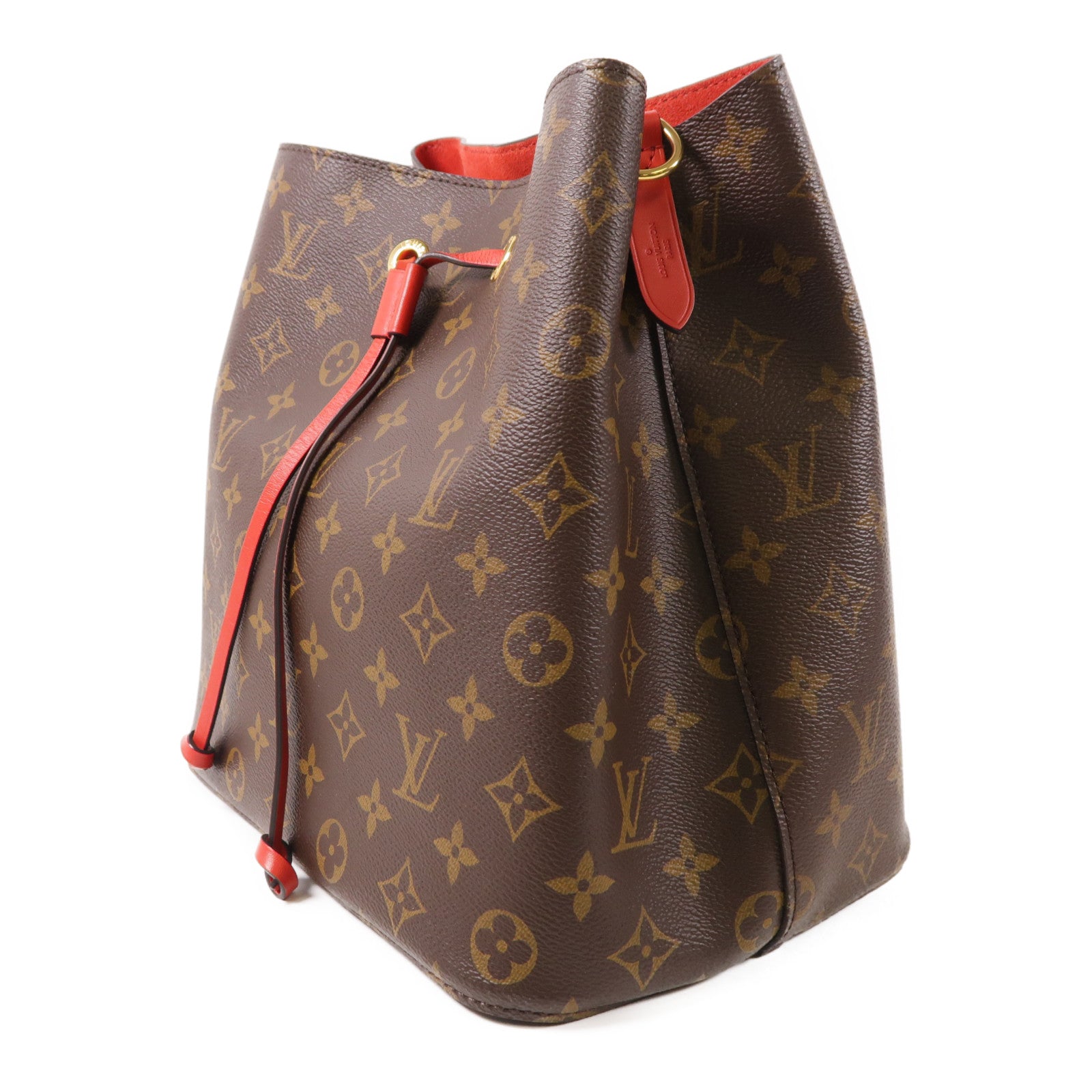 LOUIS VUITTON Monogram Neo Noe Bucket Bag金扣肩背袋Coquelicot/紅色
