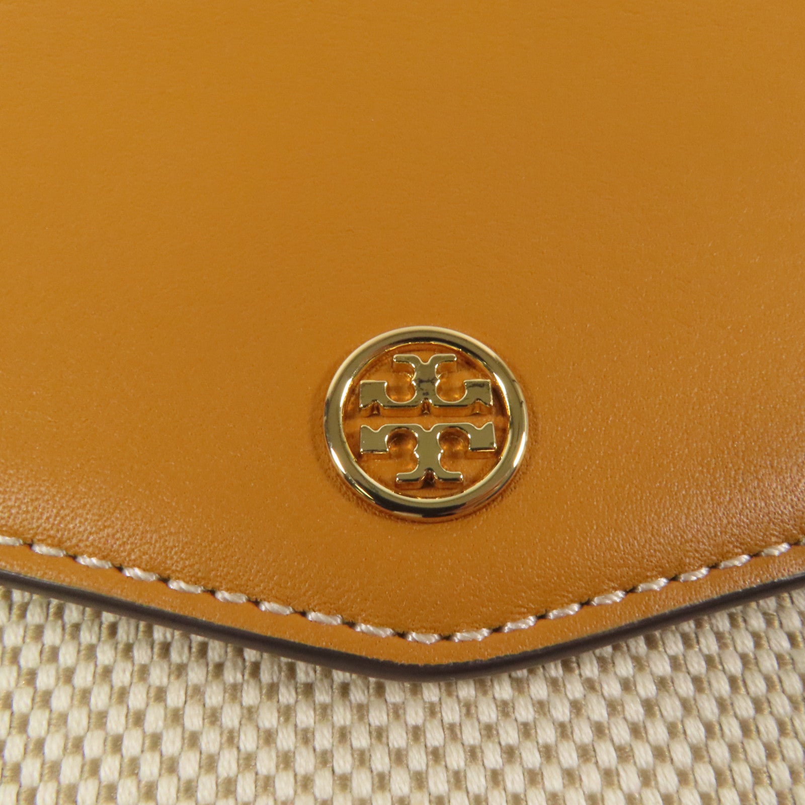 Tory Burch 帆布/皮革2way Shoulder Bag金扣手挽肩背兩用袋