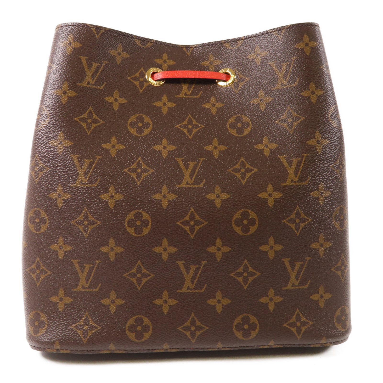 LOUIS VUITTON Monogram Neo Noe Bucket Bag金扣肩背袋Coquelicot/紅色