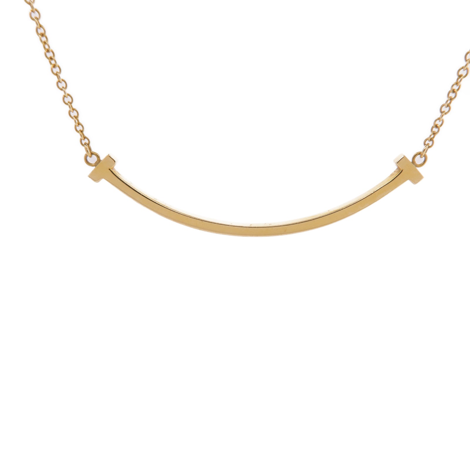 TIFFANY＆CO 18K黃金T Smile Necklace項鍊