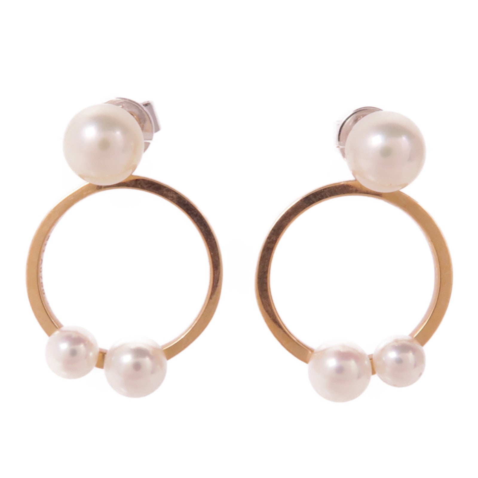 JEWELRY 18K玫瑰金Pearl Earrings珍珠耳環