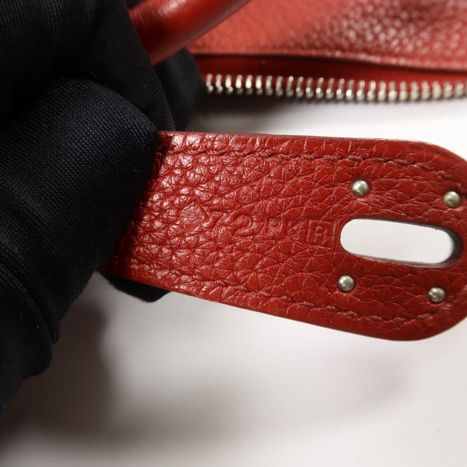 HERMES Clemence皮革Lindy 30手挽肩背兩用袋Rouge Casaque