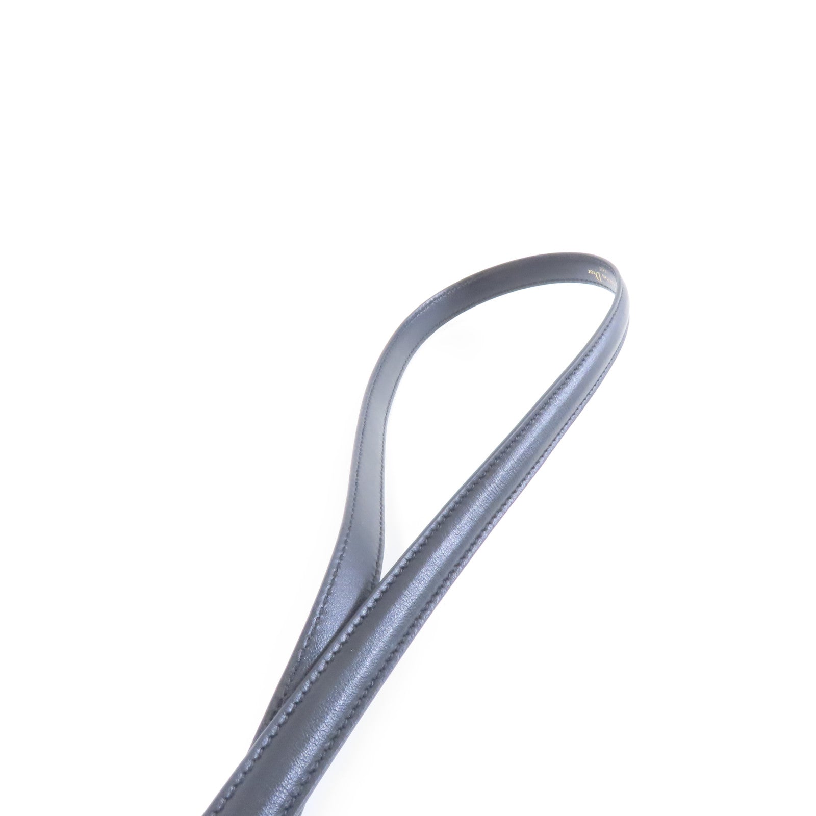 Dior 牛皮皮革Belt 75cm金扣皮帶黑色