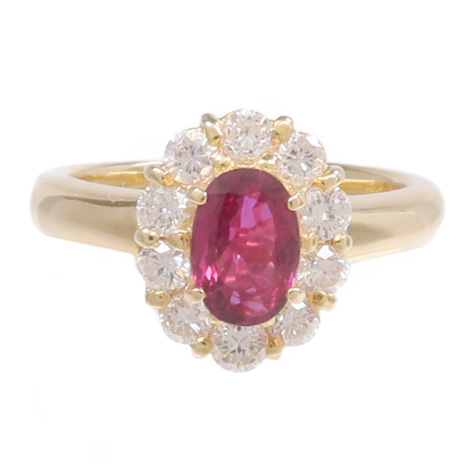 JEWELRY 18K黃金Ruby Diamond Ring紅寶石/鑽石戒指