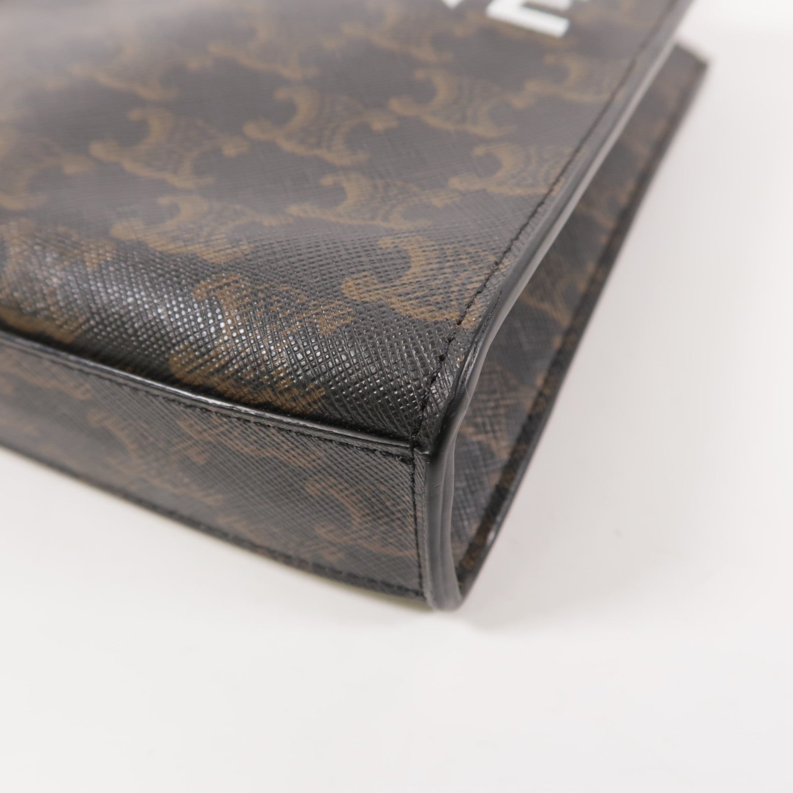 CELINE 塗層帆布Mini Vertical Cabas金扣手挽肩背兩用袋