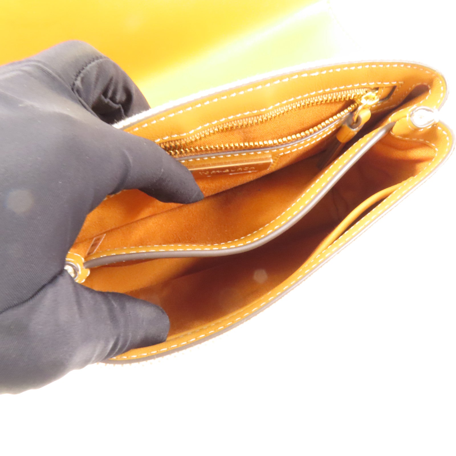 Tory Burch 帆布/皮革2way Shoulder Bag金扣手挽肩背兩用袋