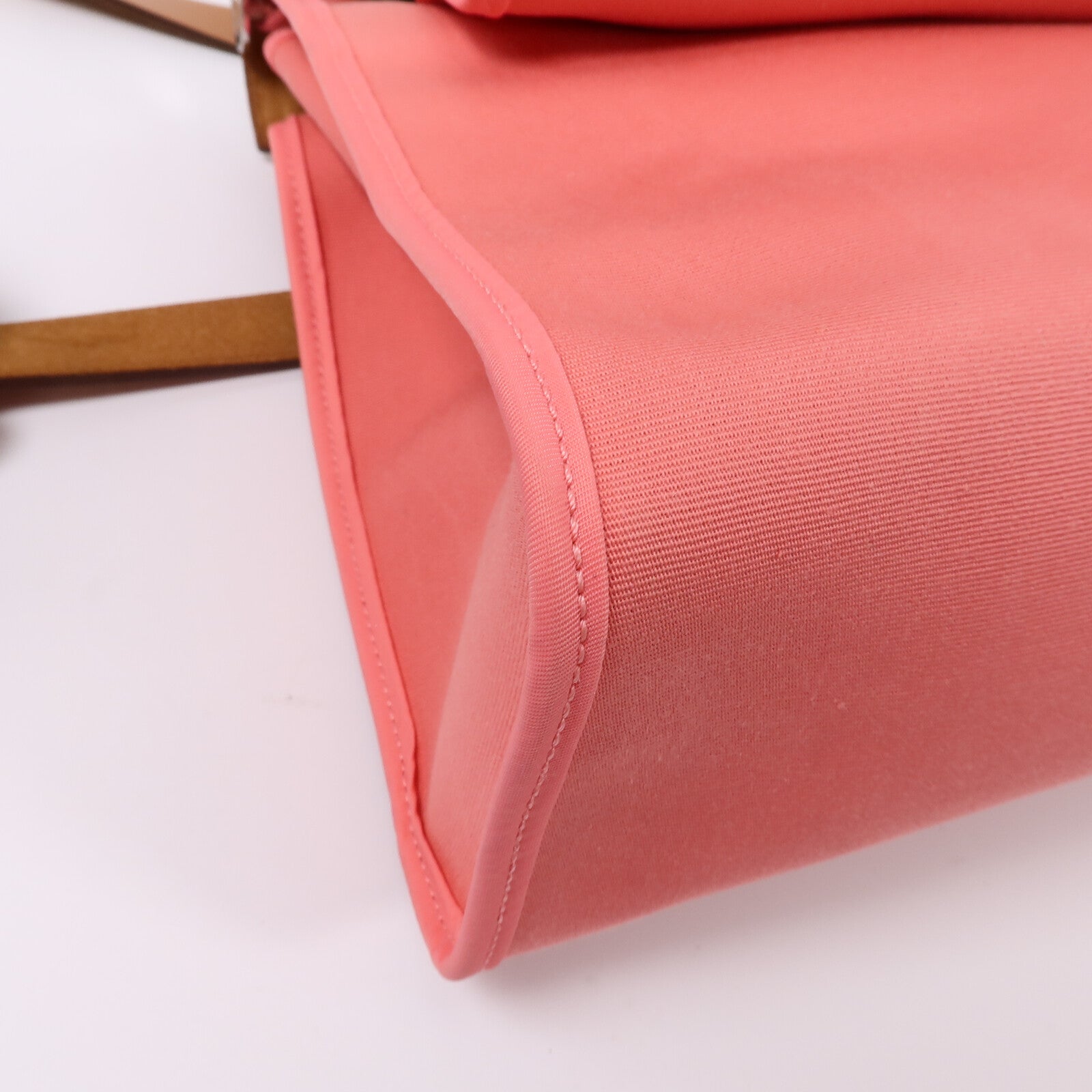 HERMES 帆布Herbag PM手挽肩背兩用袋Rose Azalee