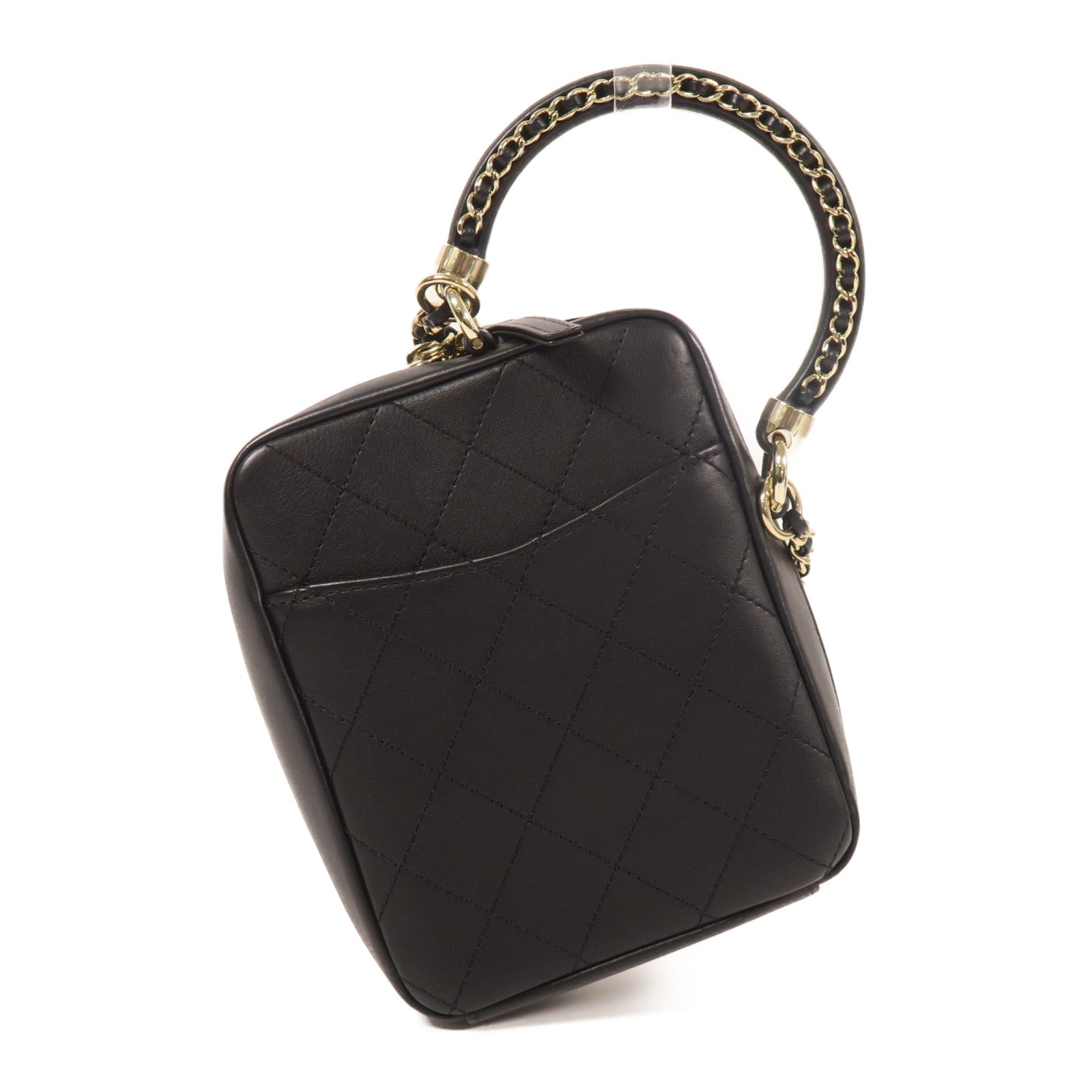 CHANEL 牛皮皮革2 Way Shoulder金扣手挽肩背兩用袋