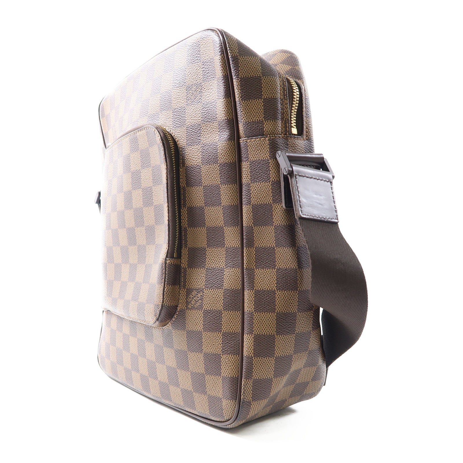 LOUIS VUITTON Monogram Olaf金扣肩背袋棕色