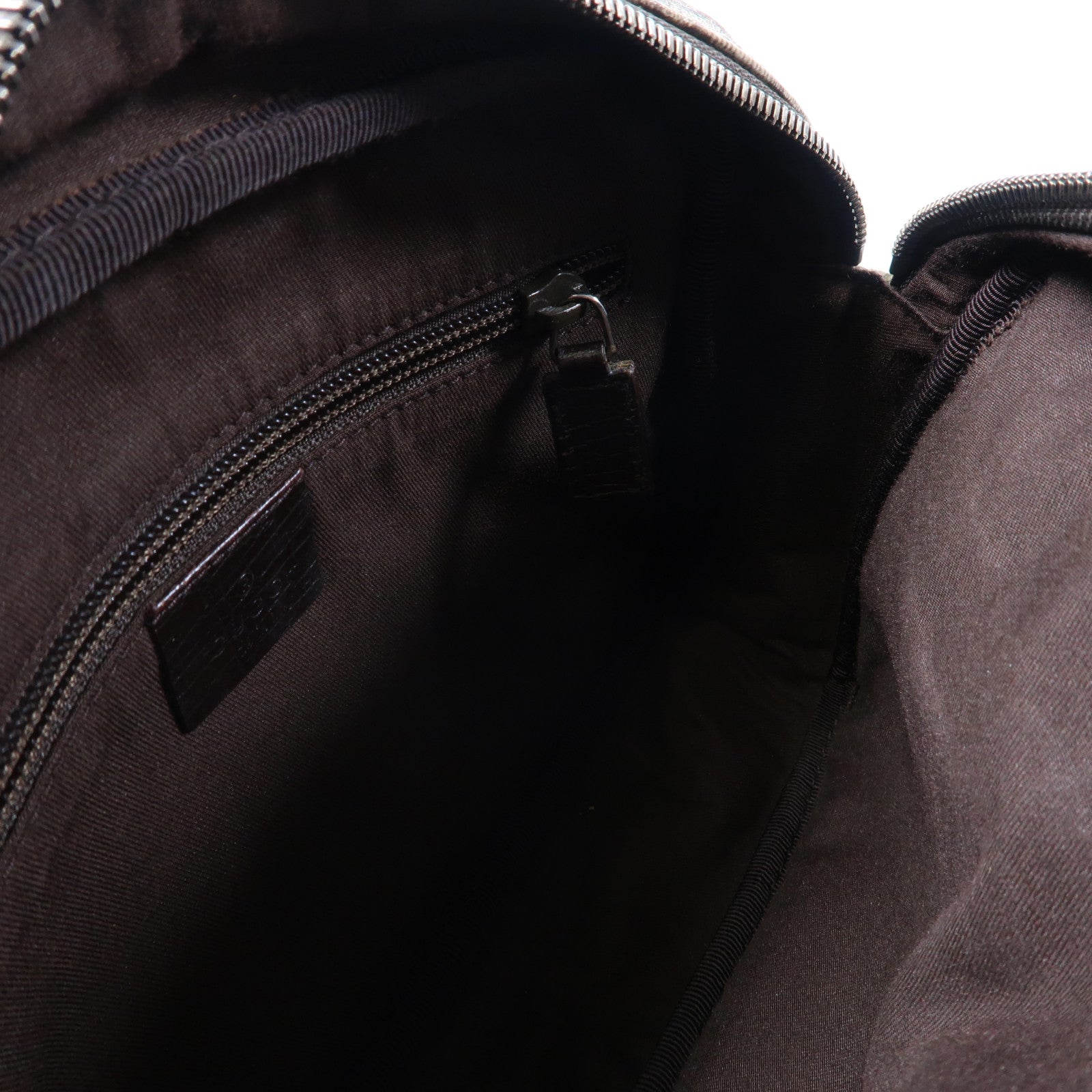 GUCCI 塗層帆布Supreme Crossbody Shoulder Bag銀扣肩背袋啡色