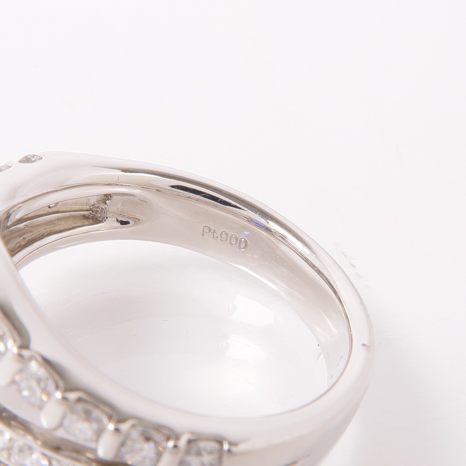 JEWELRY PT900鉑金Sapphire/Diamond Ring藍寶石/鑽石戒指US#5.75