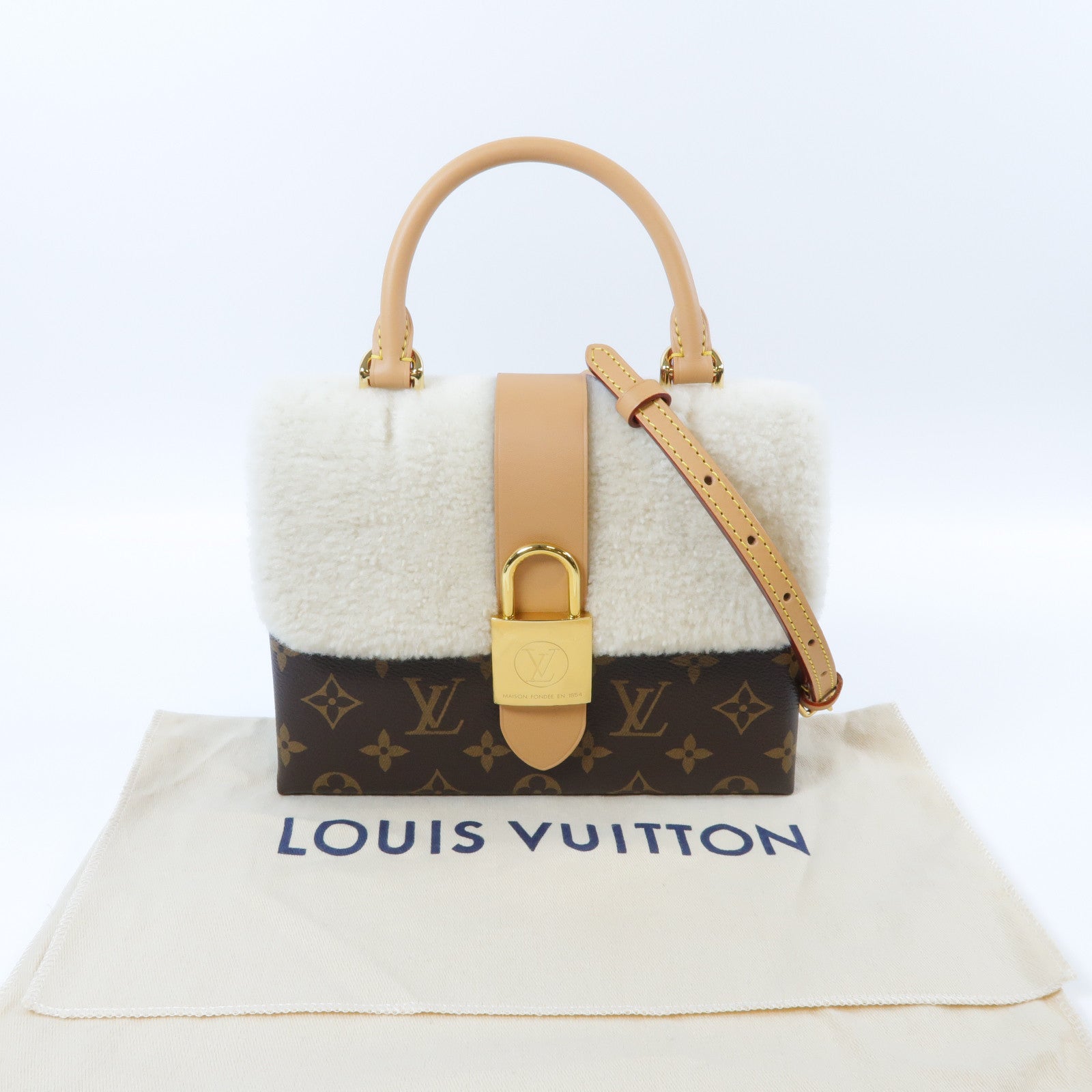 LOUIS VUITTON **【激減優惠】Monogram Locky BB金扣手挽肩背兩用袋啡色